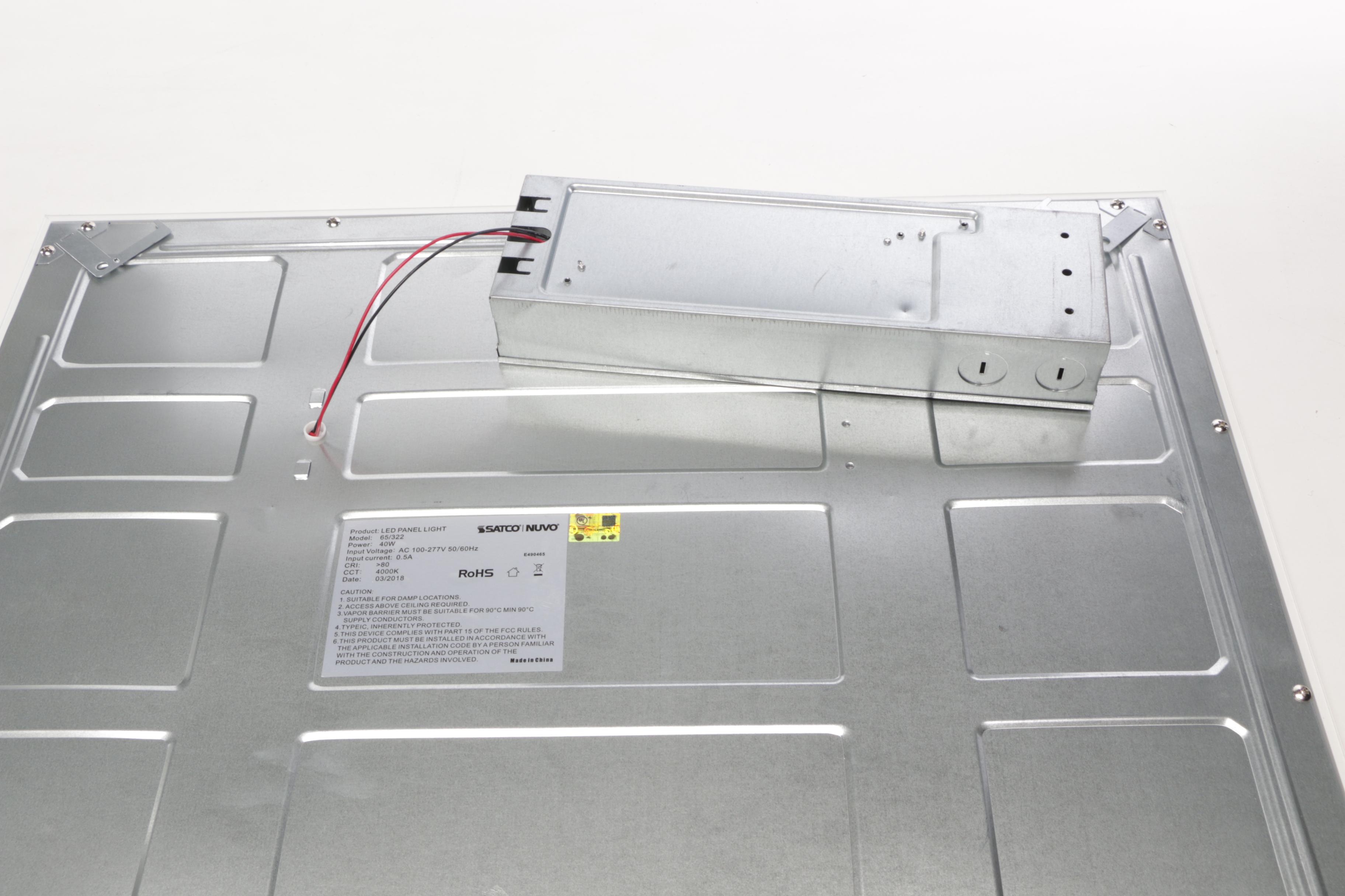 Satco Nuvo 2'x2' LED Flat Panel Lighting Fixtures 2-Pack