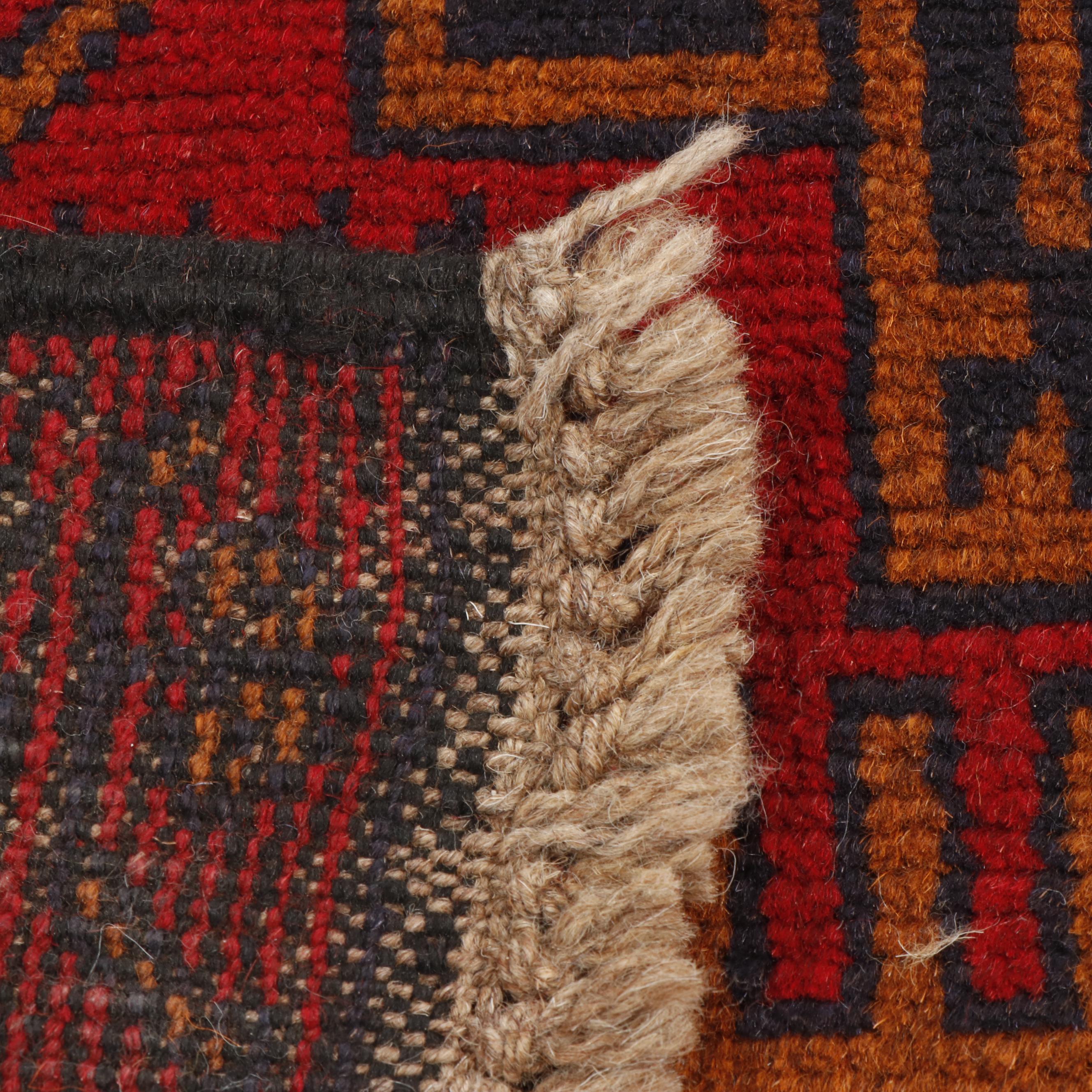 Hand-Knotted Afghan Bahor Wool Rug