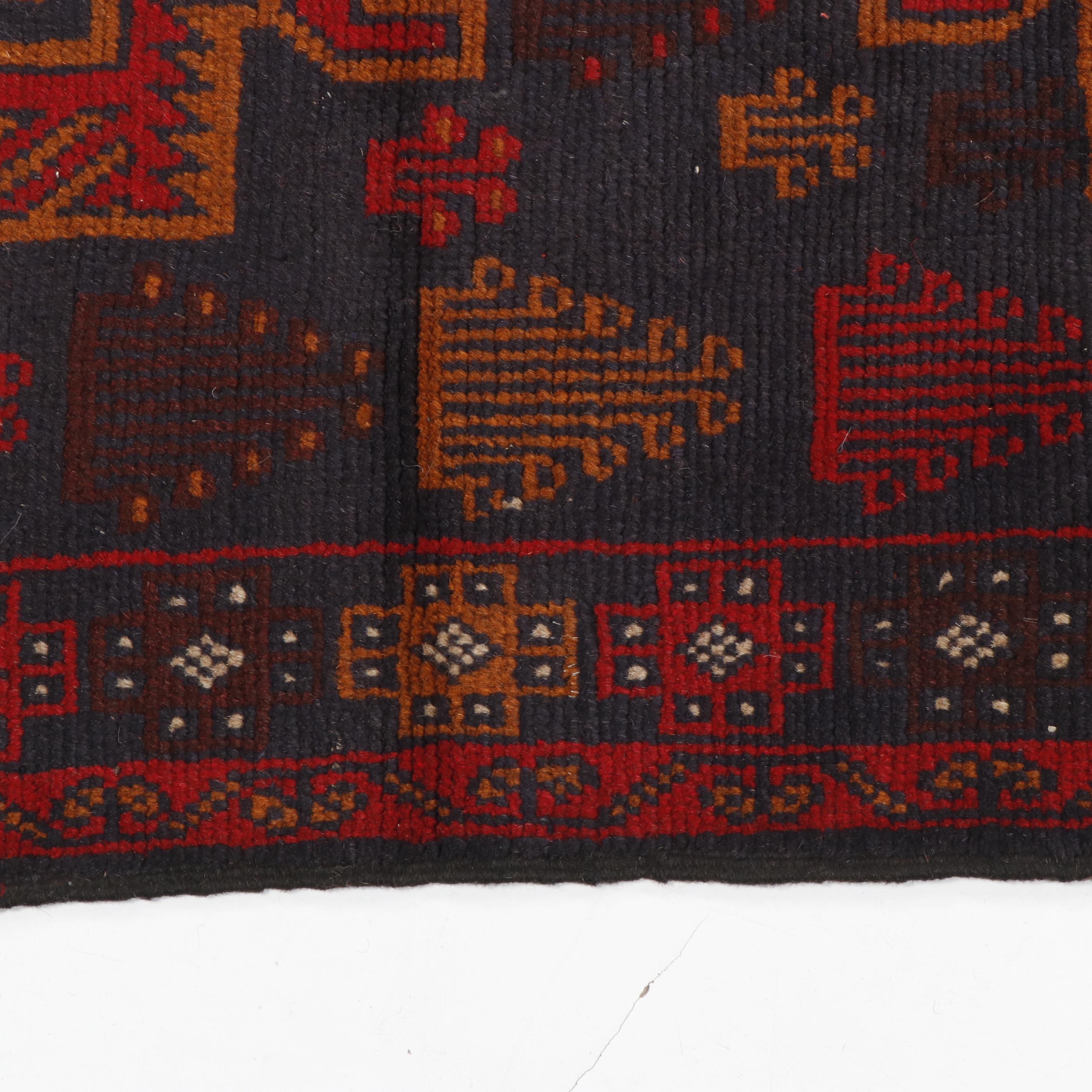 Hand-Knotted Afghan Bahor Wool Rug