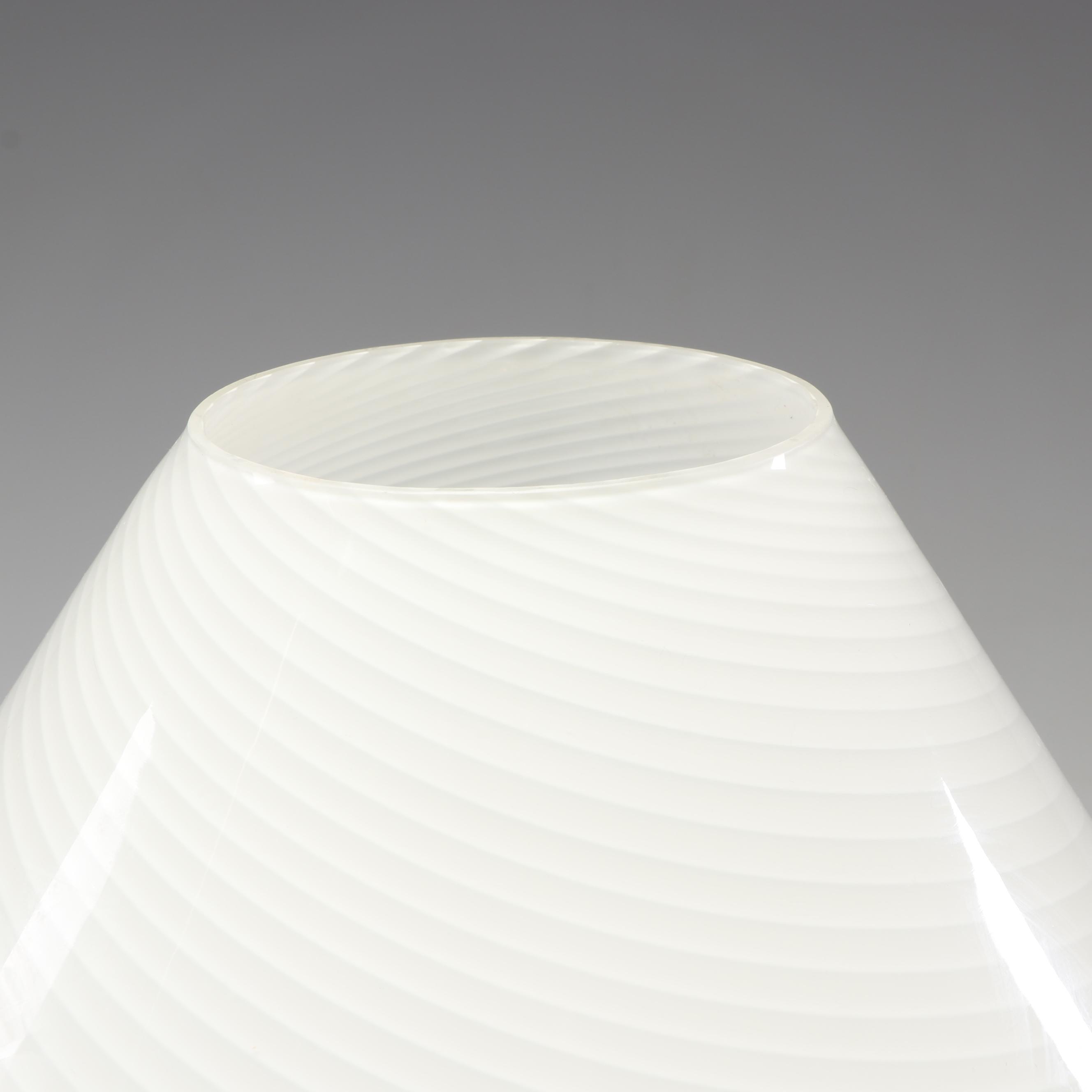 Mid Century Modern Venini Murano Handblown Glass Mushroom Lamp