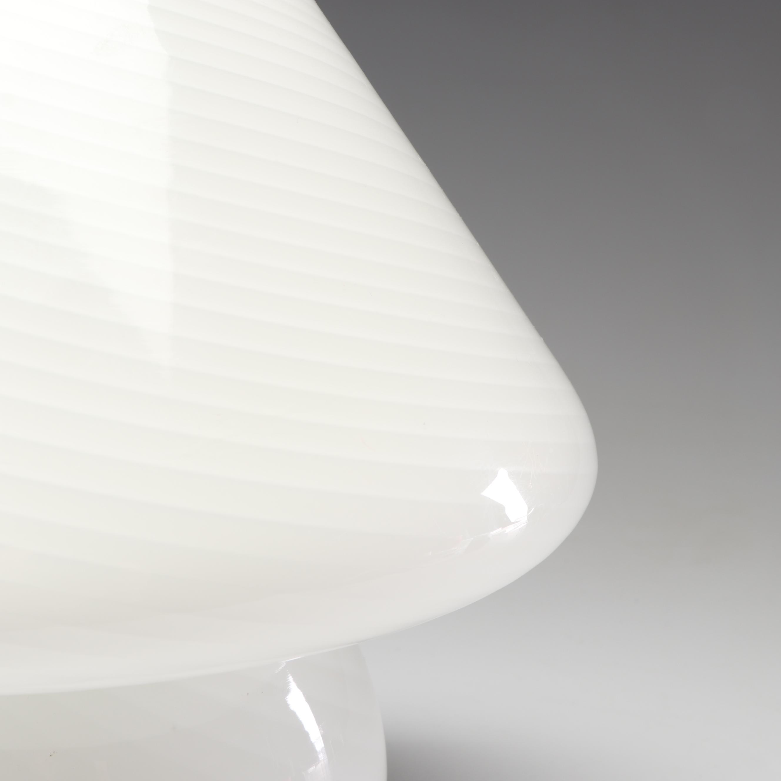 Mid Century Modern Venini Murano Handblown Glass Mushroom Lamp