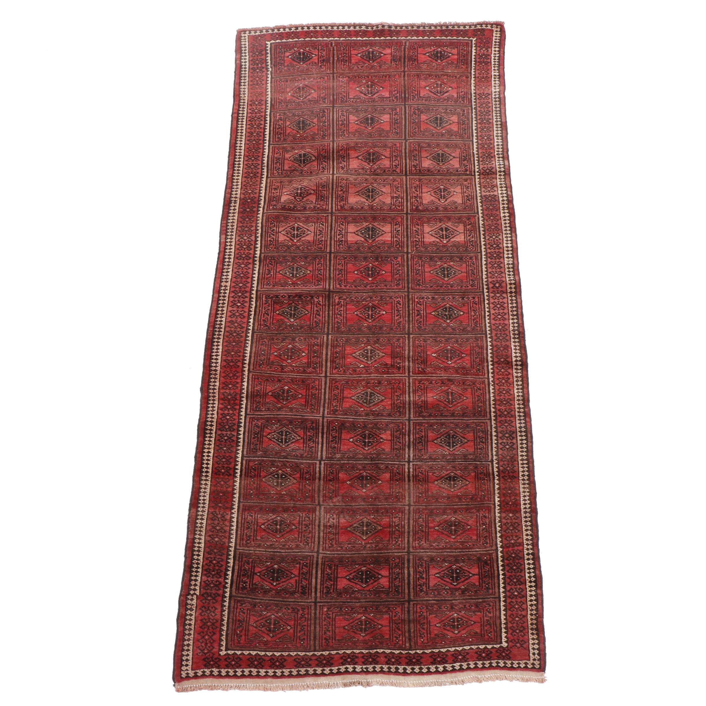 Hand-Knotted Turkmen Wool Rug