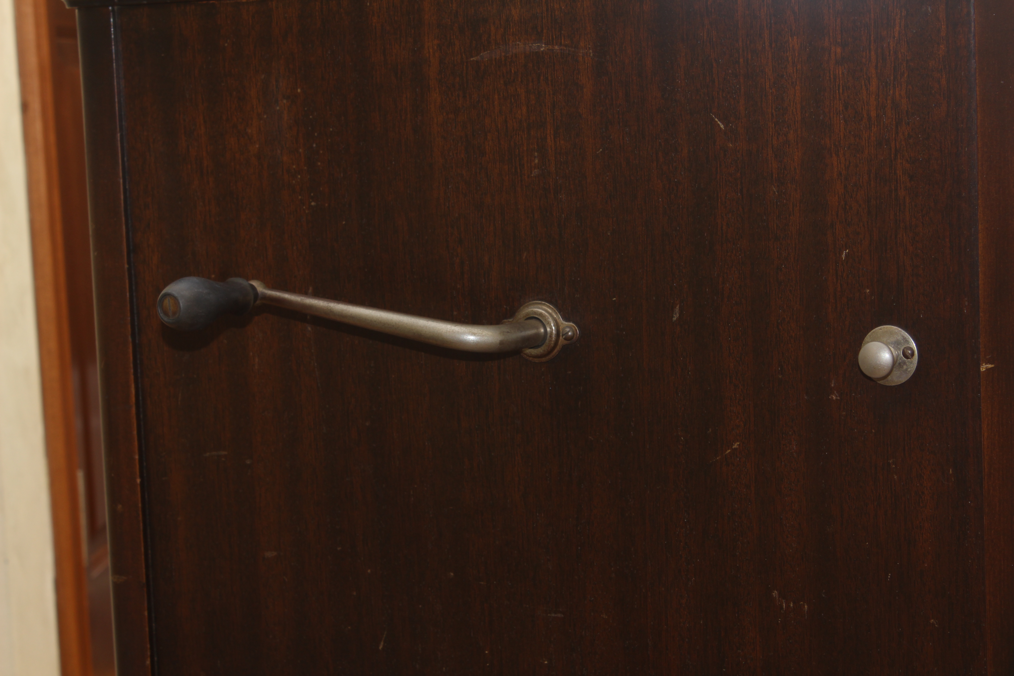 Antique Victrola Table and Record Selection