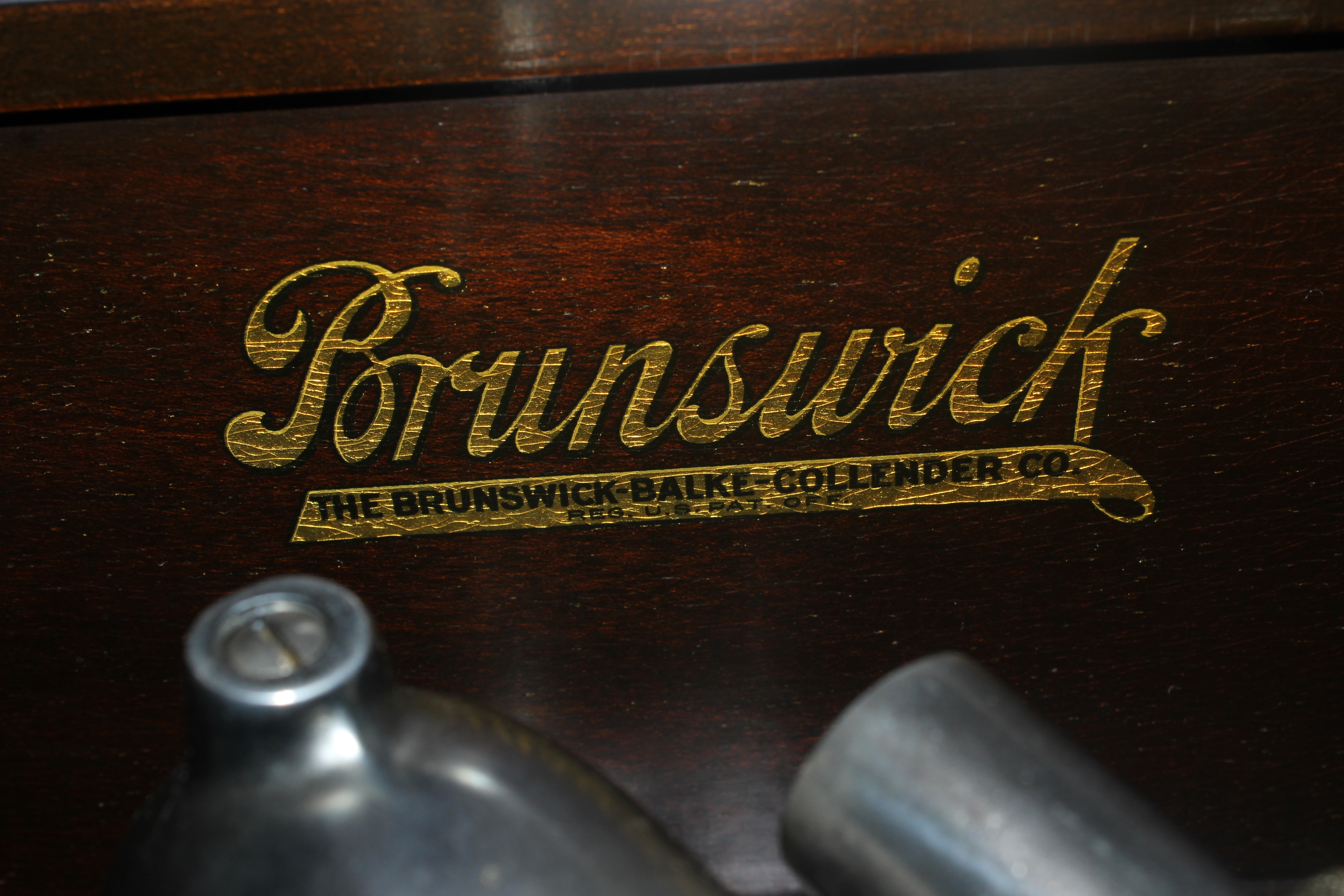 Antique Victrola Table and Record Selection