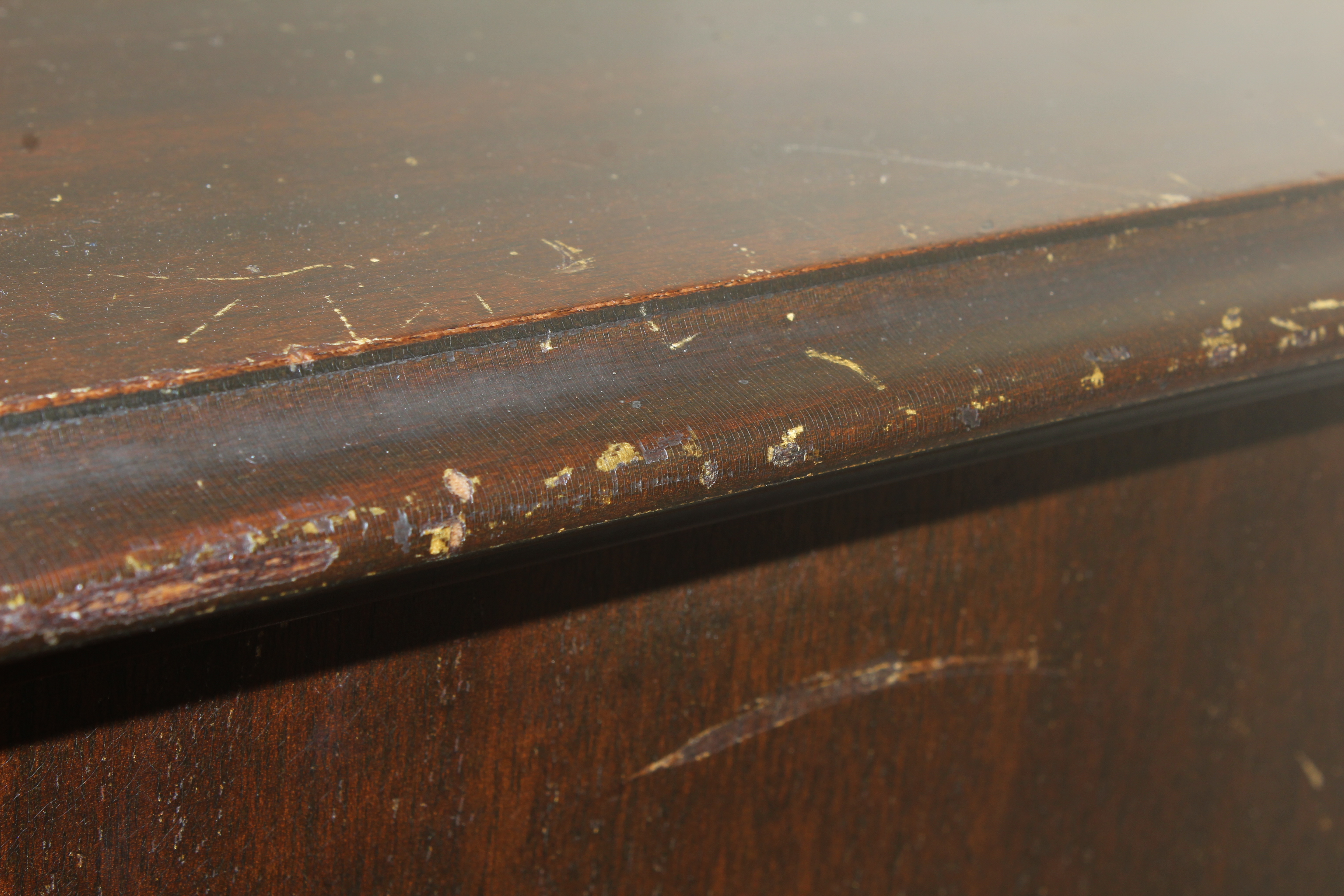 Antique Victrola Table and Record Selection