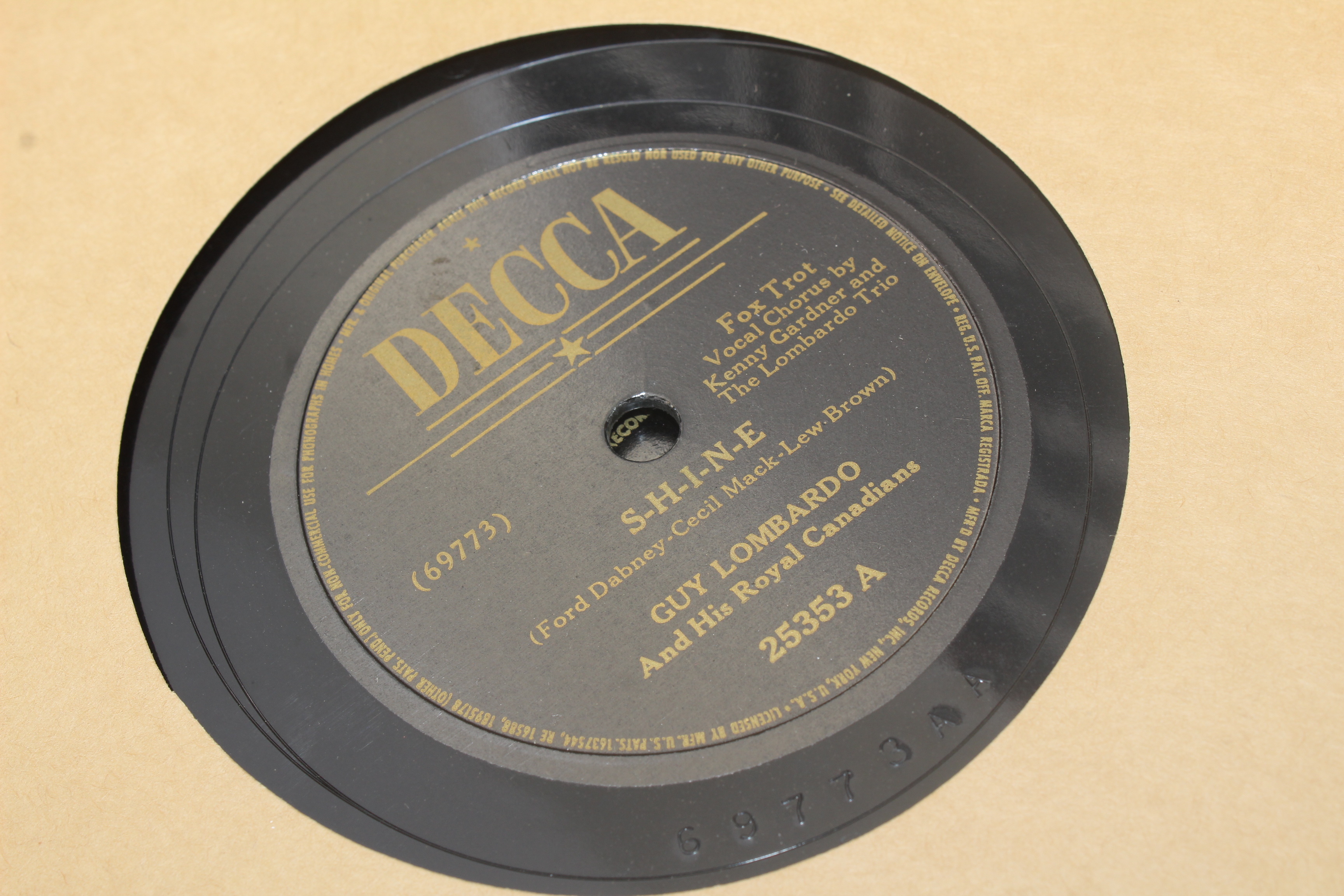 Antique Victrola Table and Record Selection