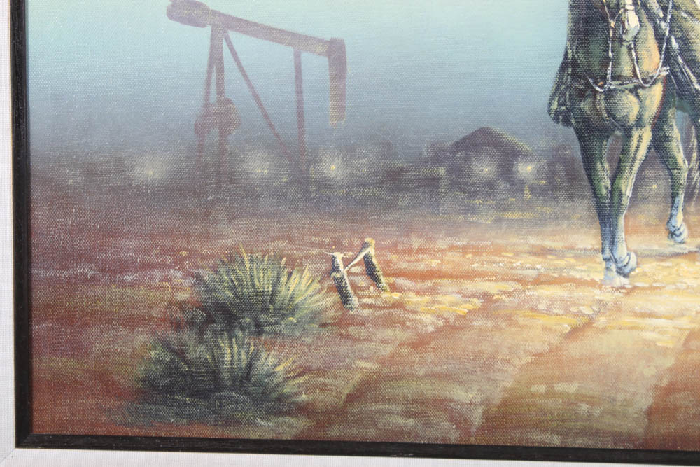 Teddy Kimmel Southwestern Oil Fields Oil Painting