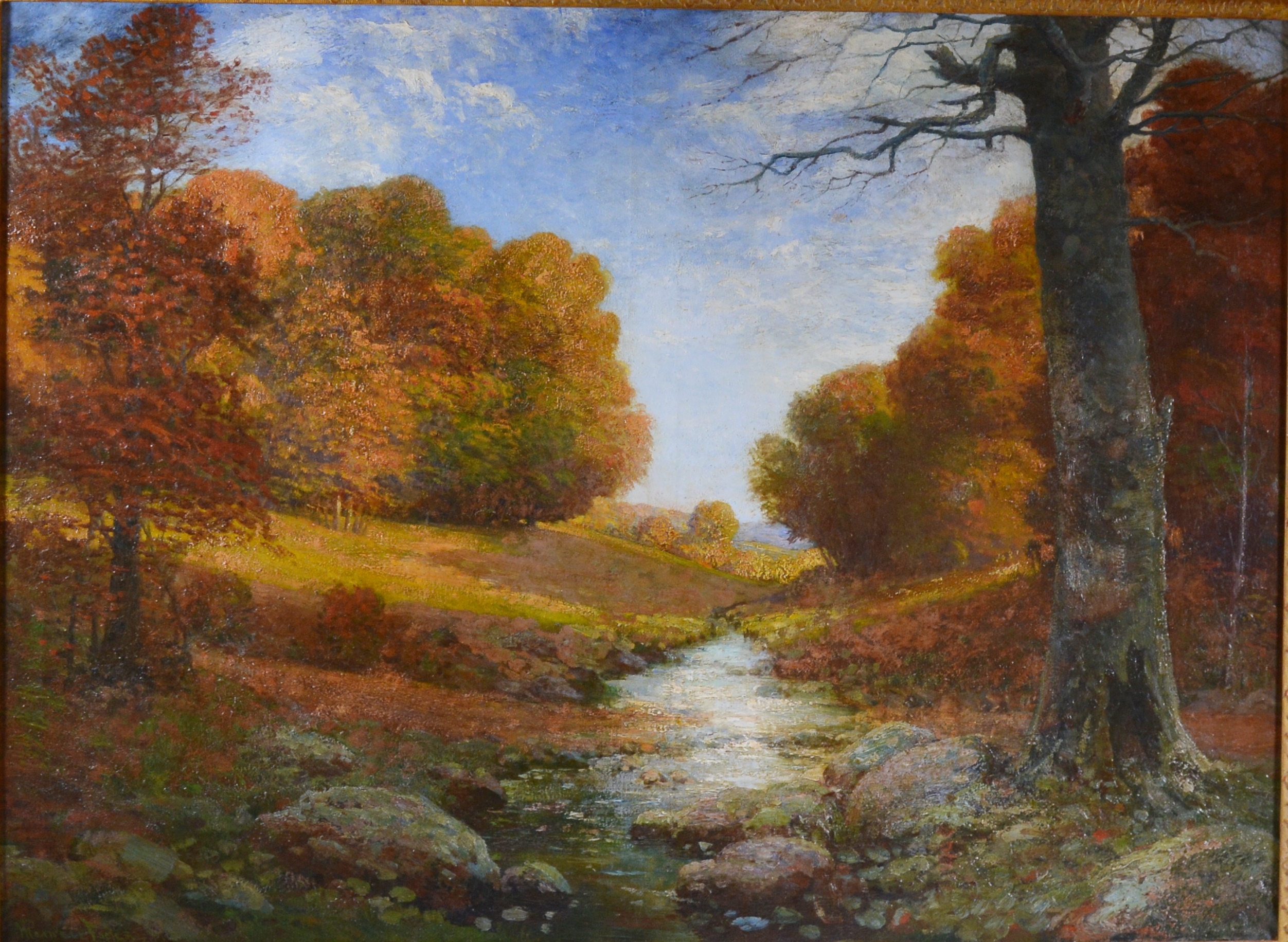 Maxwell Foster Oil Painting of Landscape, Early 20th Century