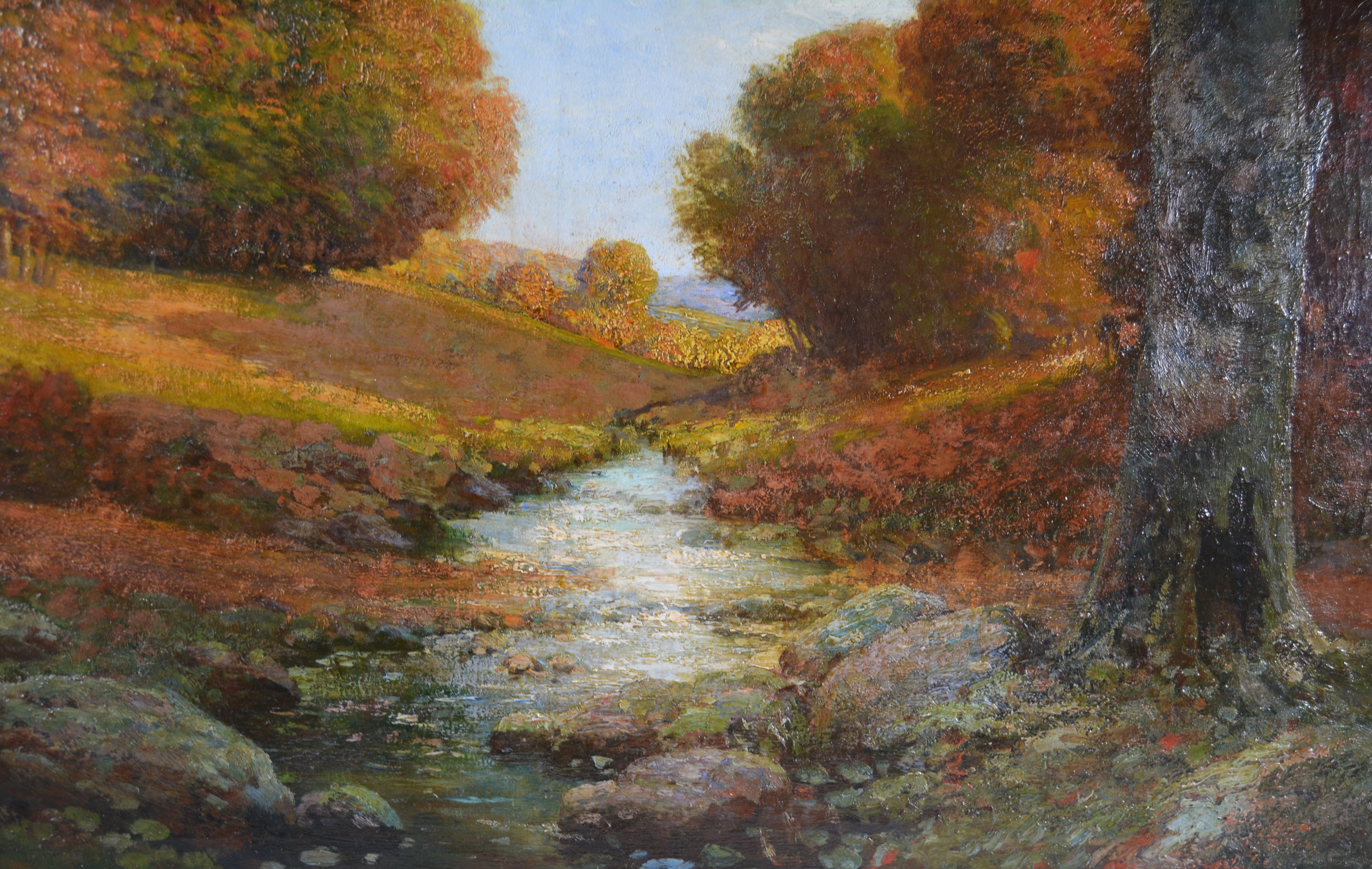 Maxwell Foster Oil Painting of Landscape, Early 20th Century