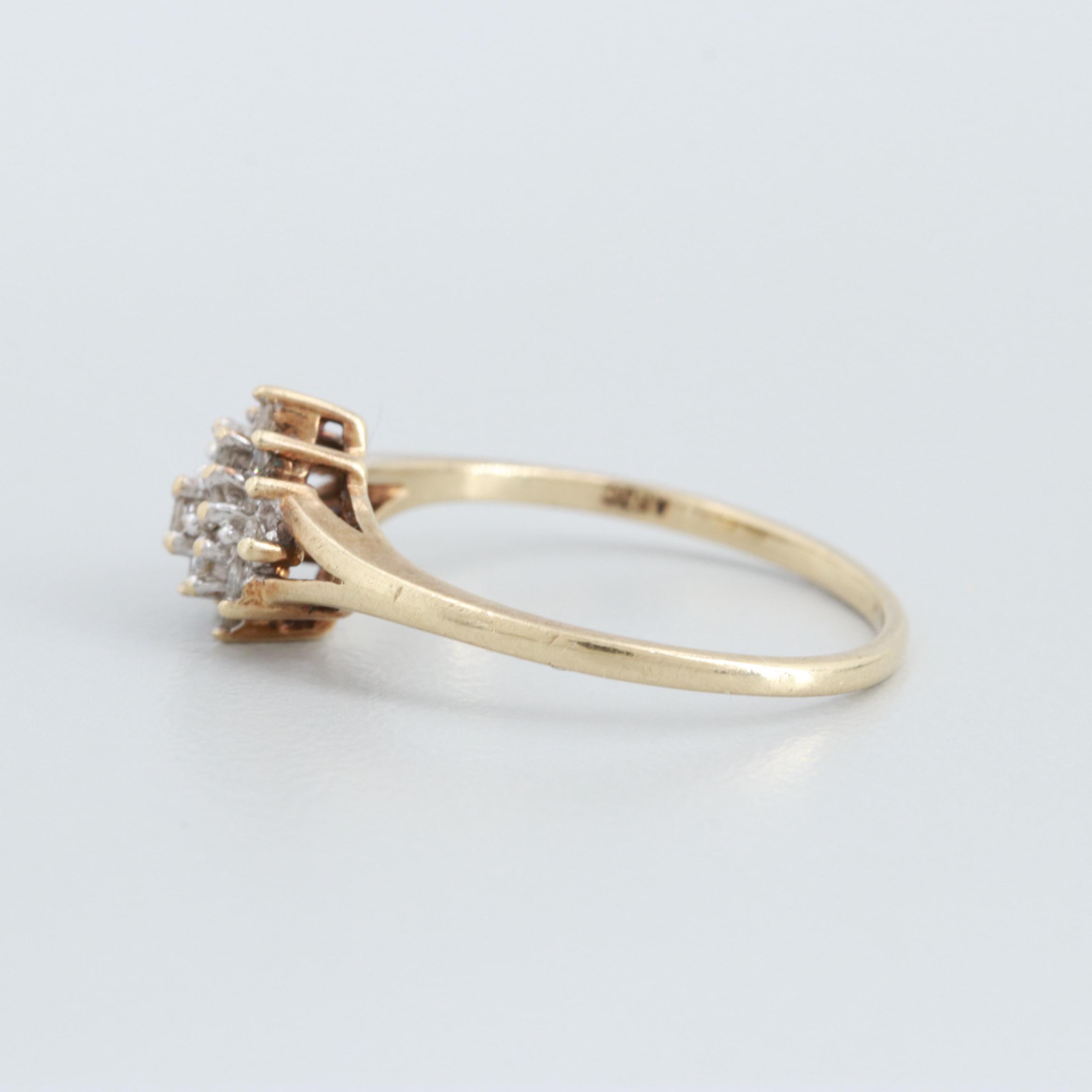 10K Yellow Gold Diamond Ring