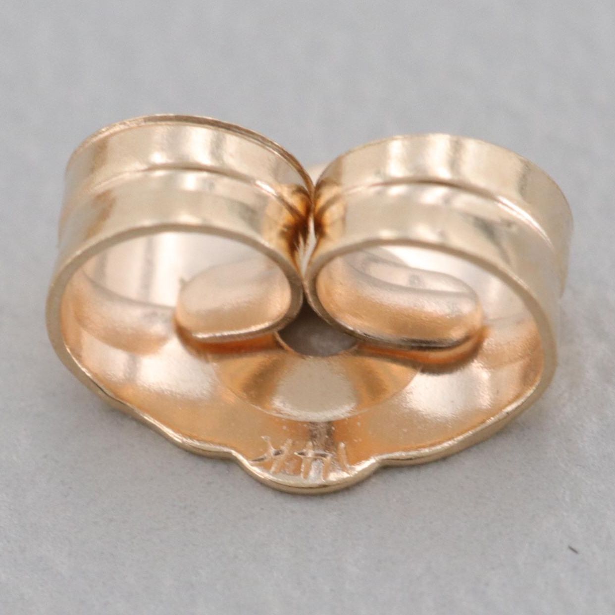 10K Yellow Gold Green Tourmaline and Diamond Stud Earrings