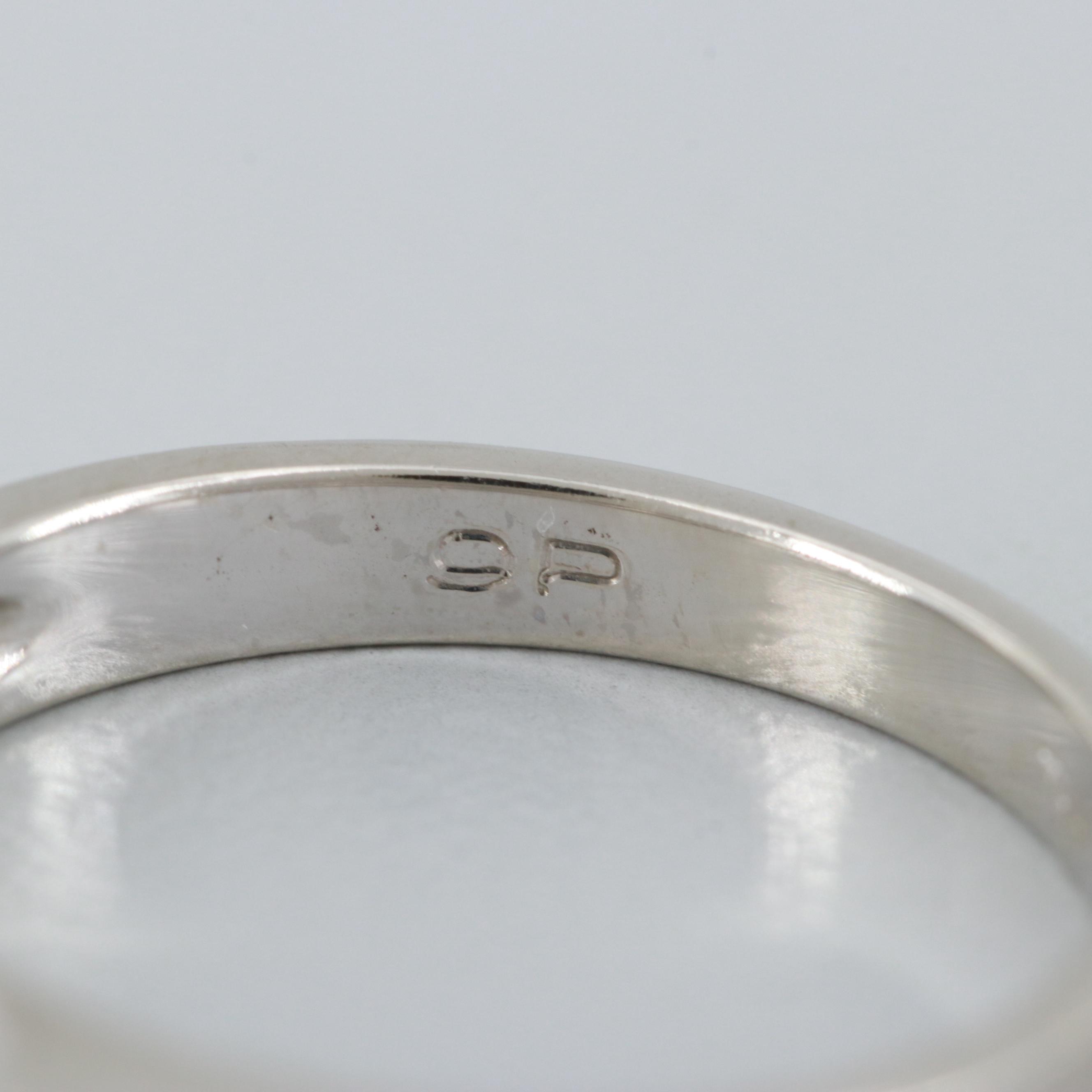 Vintage 14K White Gold Diamond Ring