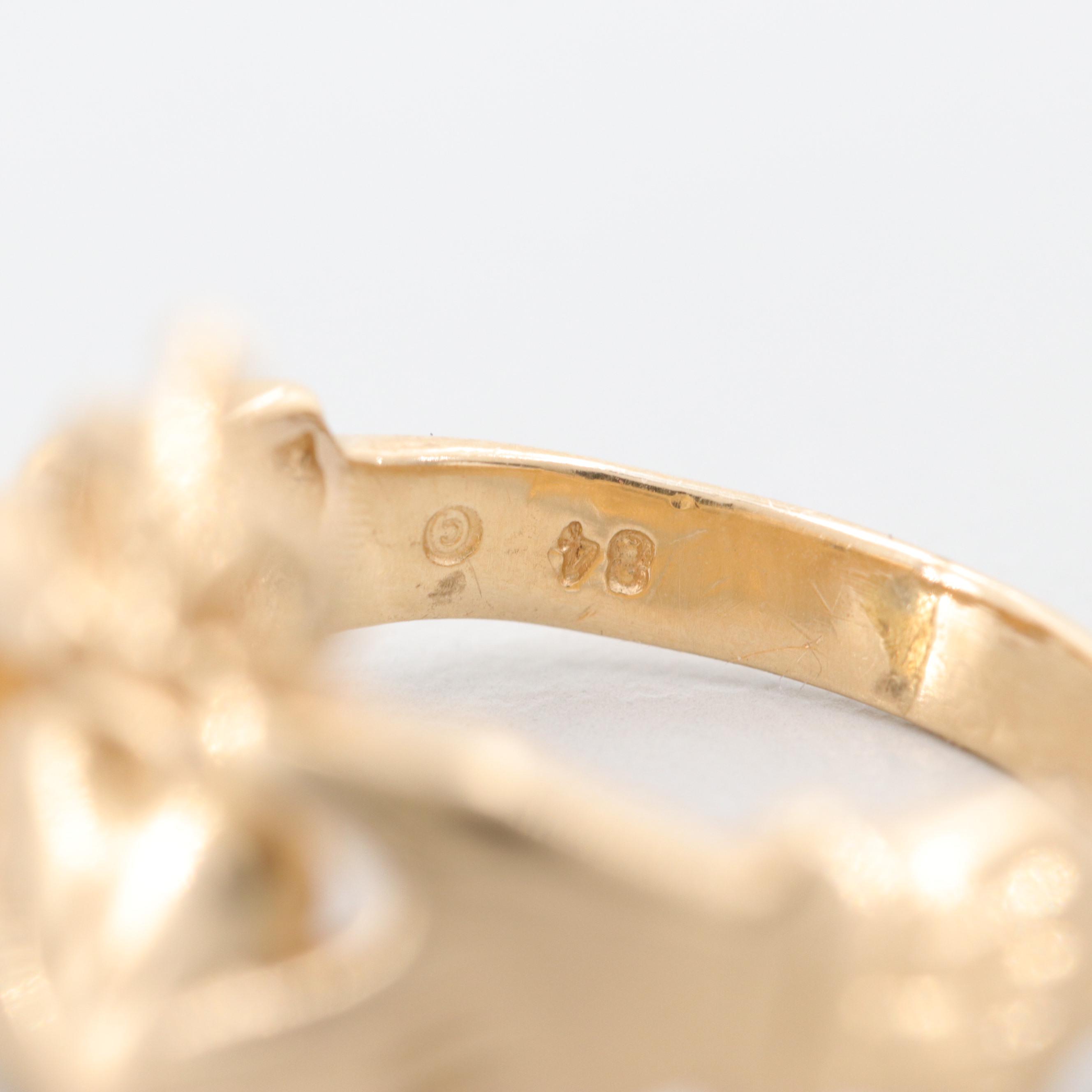 14K Yellow Gold Claddagh Ring