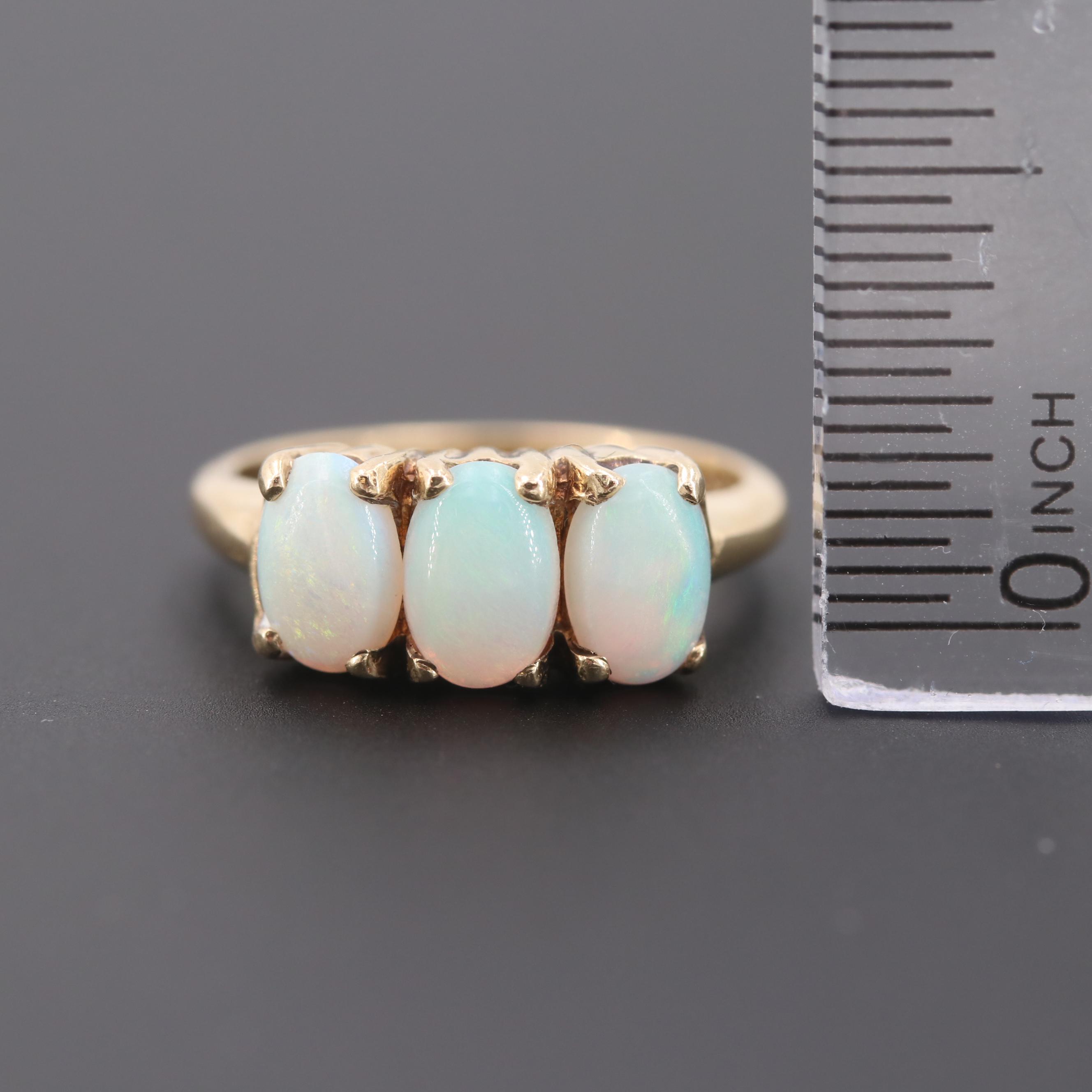14K Yellow Gold Opal Ring