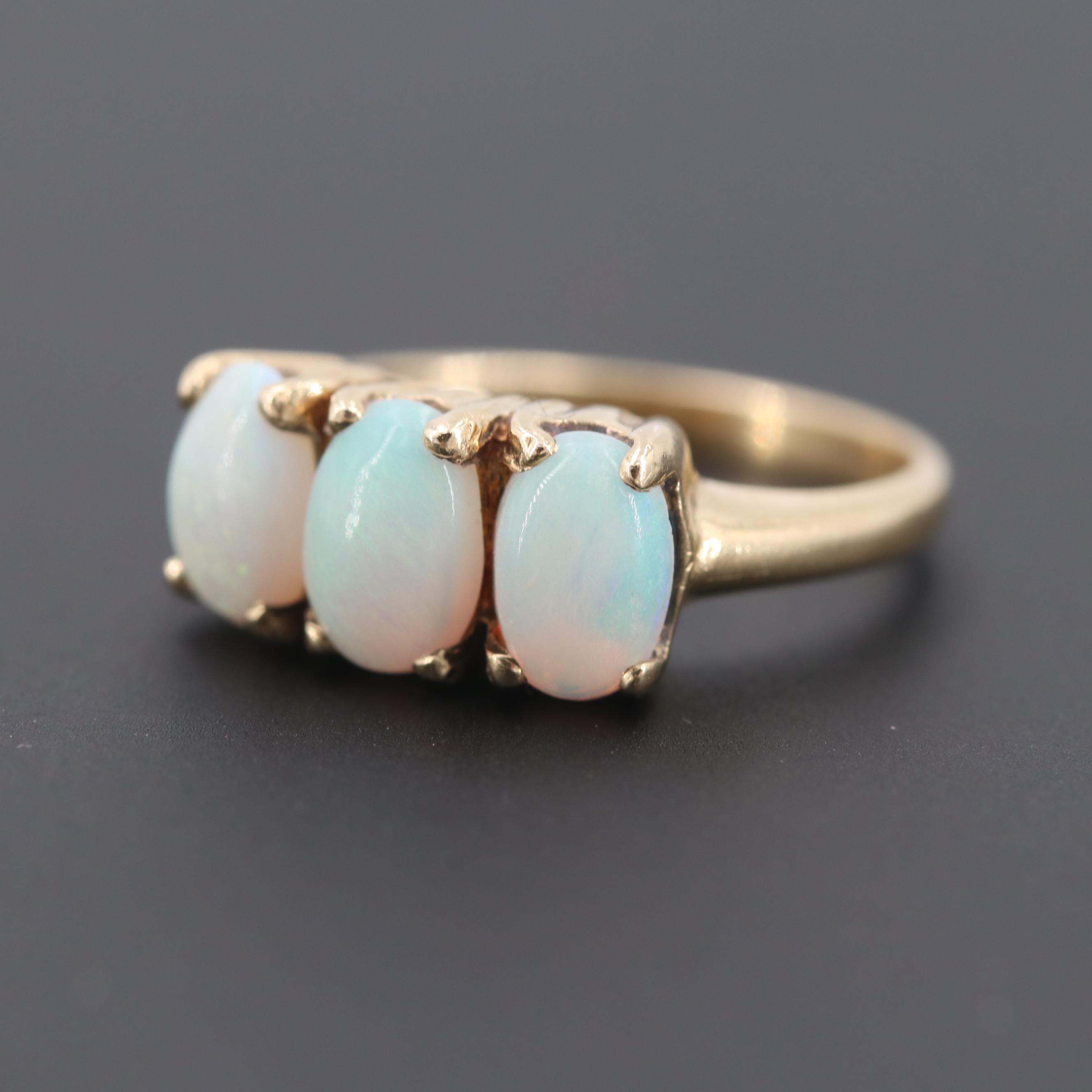14K Yellow Gold Opal Ring