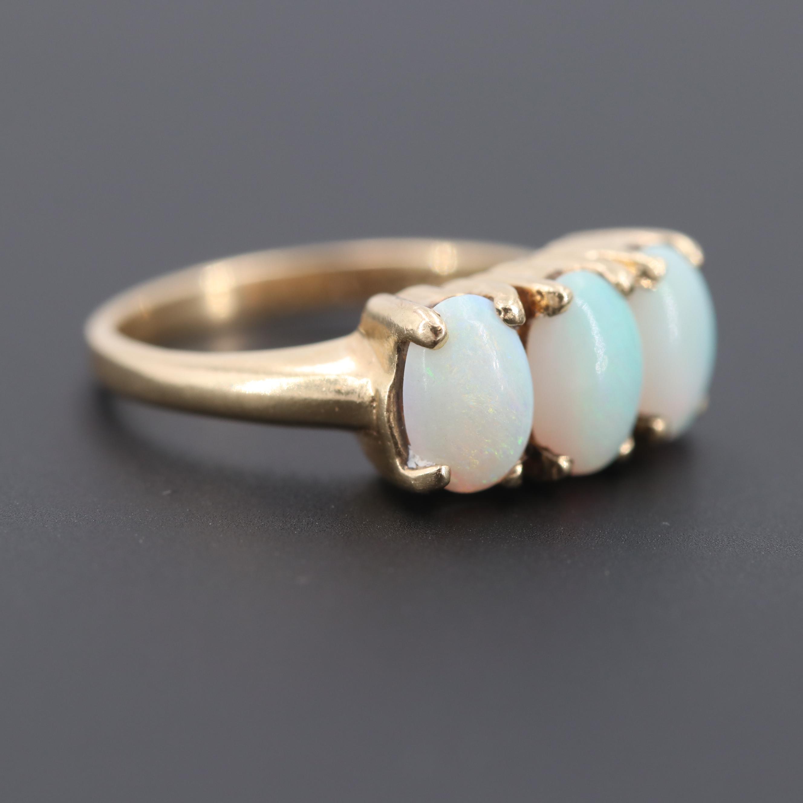 14K Yellow Gold Opal Ring