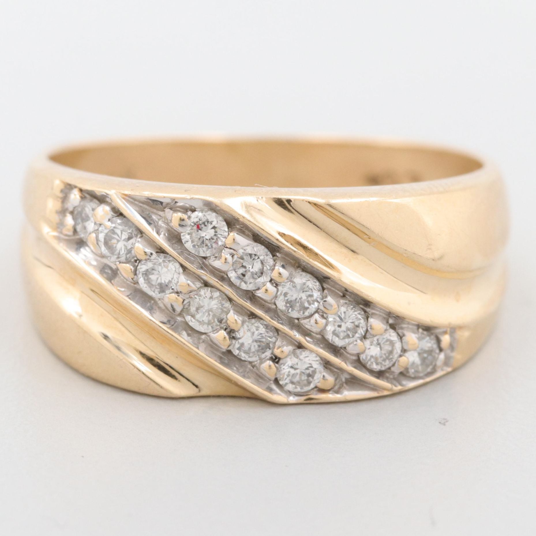 14K Yellow Gold Diamond Ring