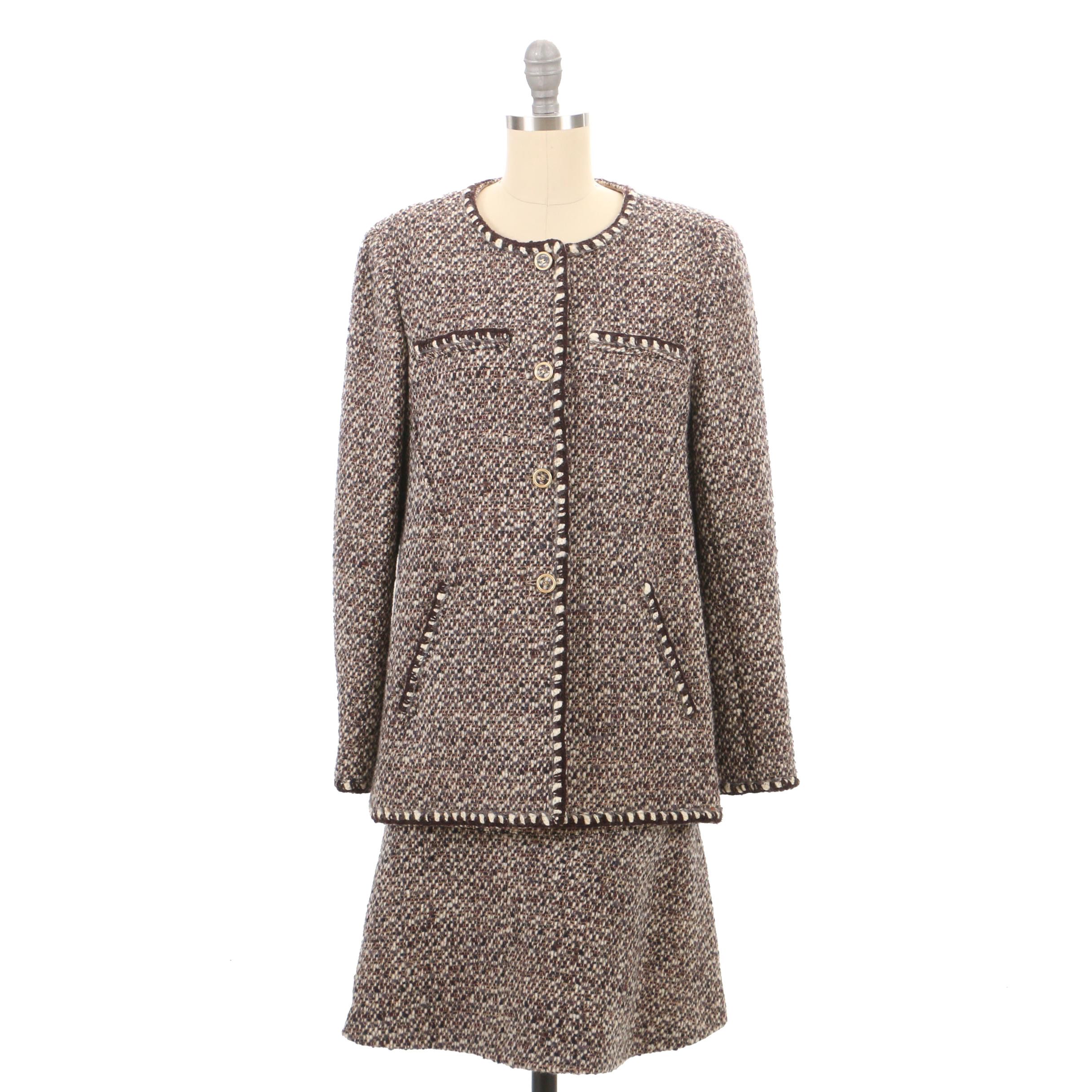 Chanel Fall/Winter 2001 Runway Collection Tweed Skirt Suit