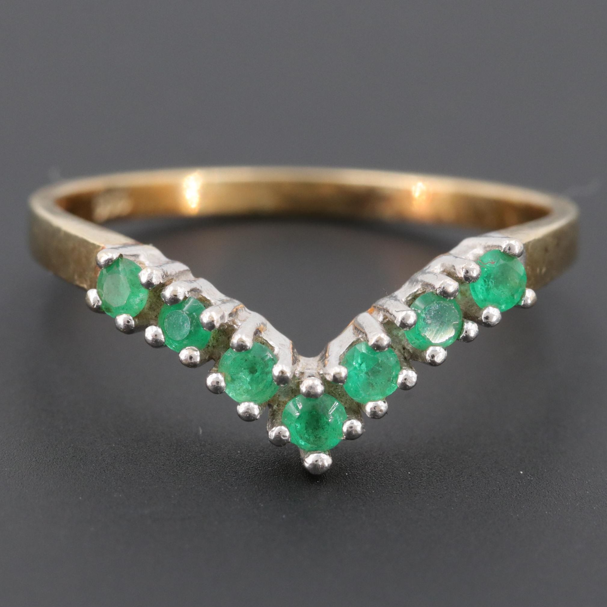14K Yellow Gold Emerald Ring