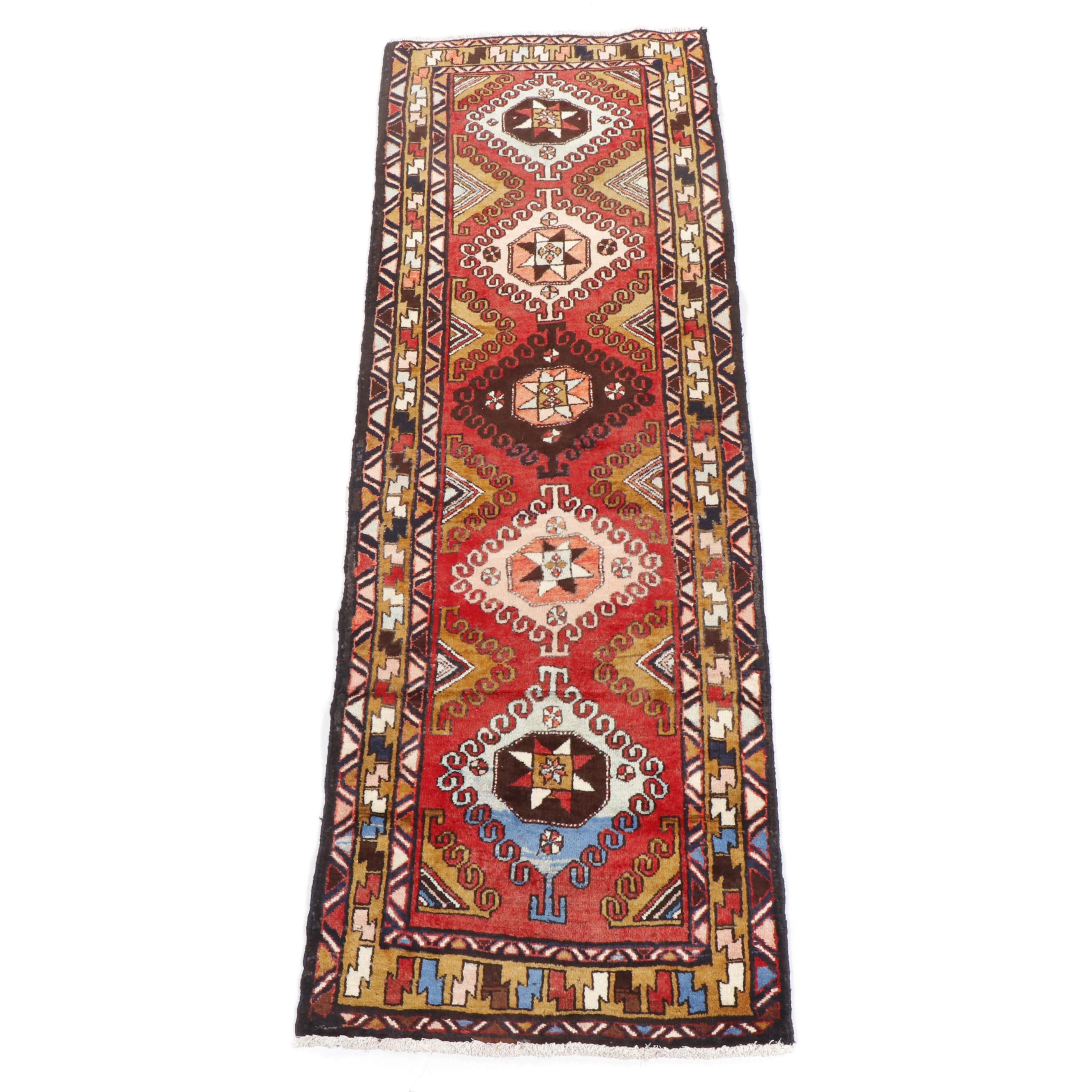 Hand-Knotted Persian Heriz Wool Rug