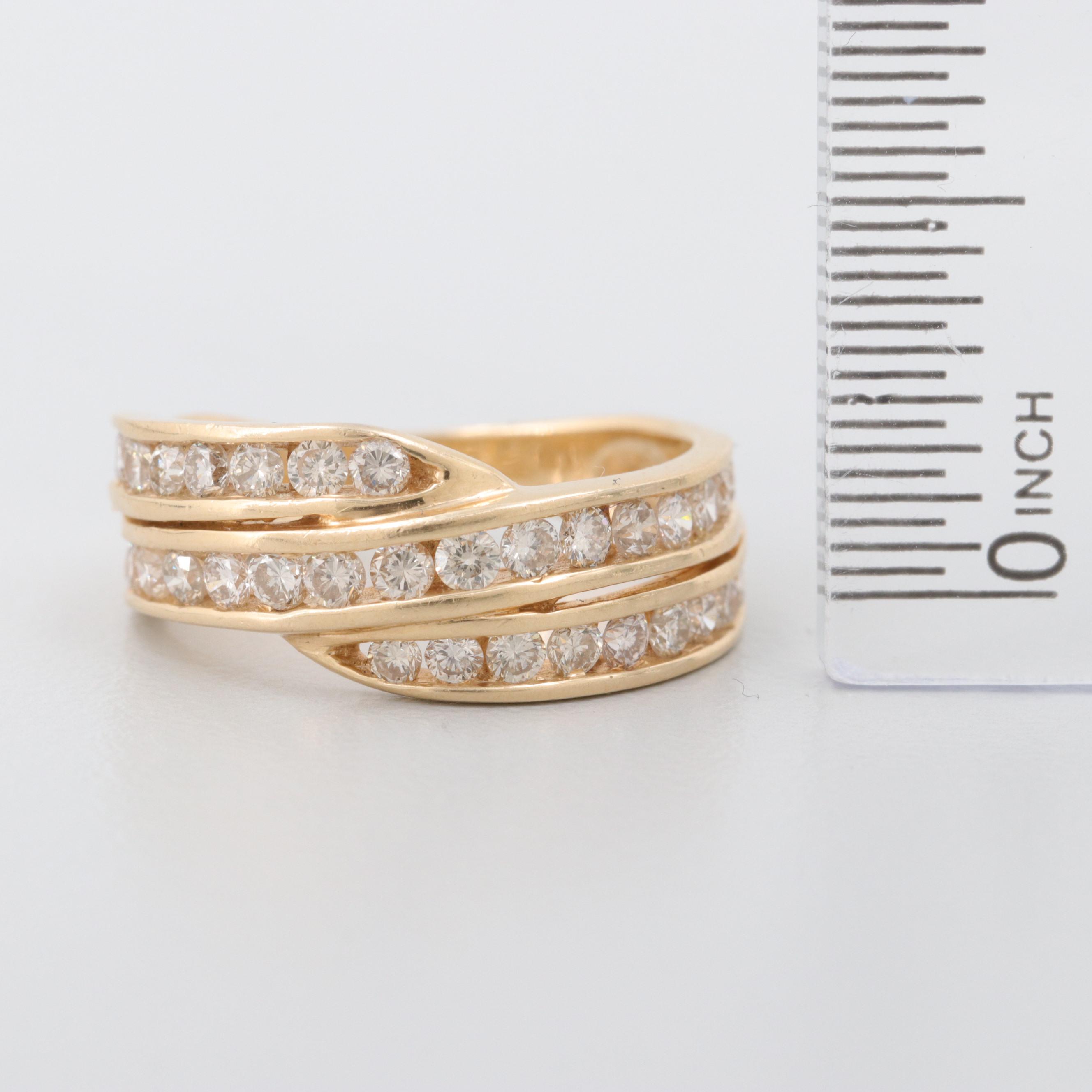 14K Yellow Gold 1.00 CTW Diamond Ring