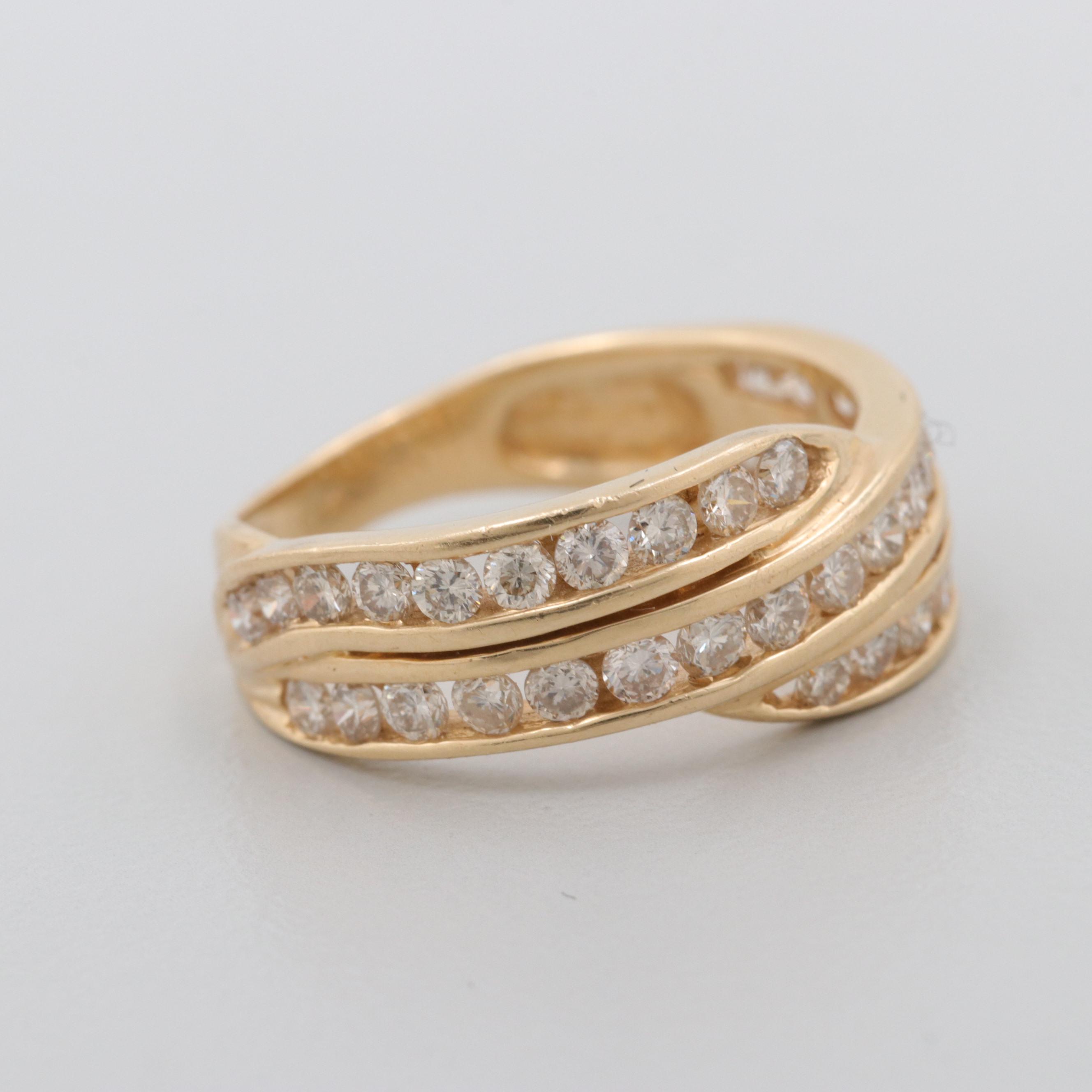 14K Yellow Gold 1.00 CTW Diamond Ring