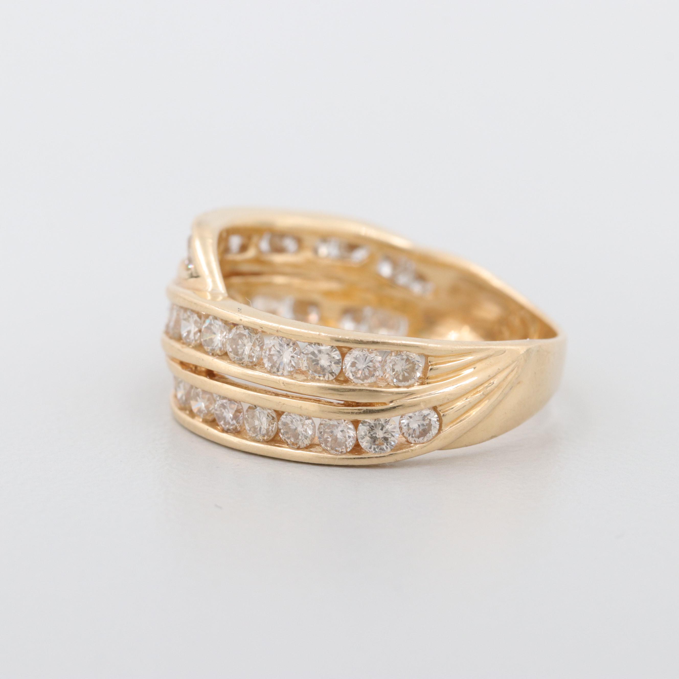 14K Yellow Gold 1.00 CTW Diamond Ring