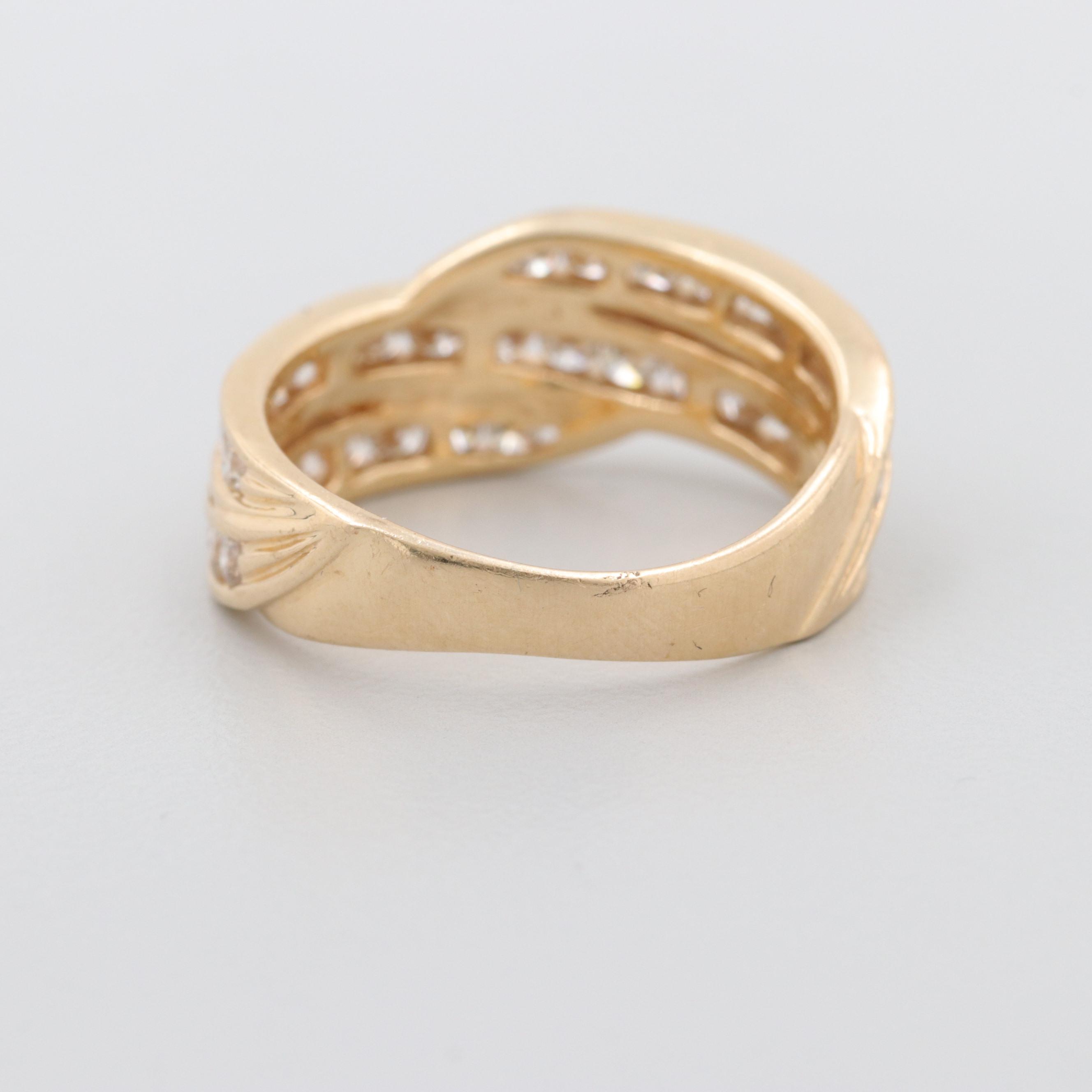 14K Yellow Gold 1.00 CTW Diamond Ring