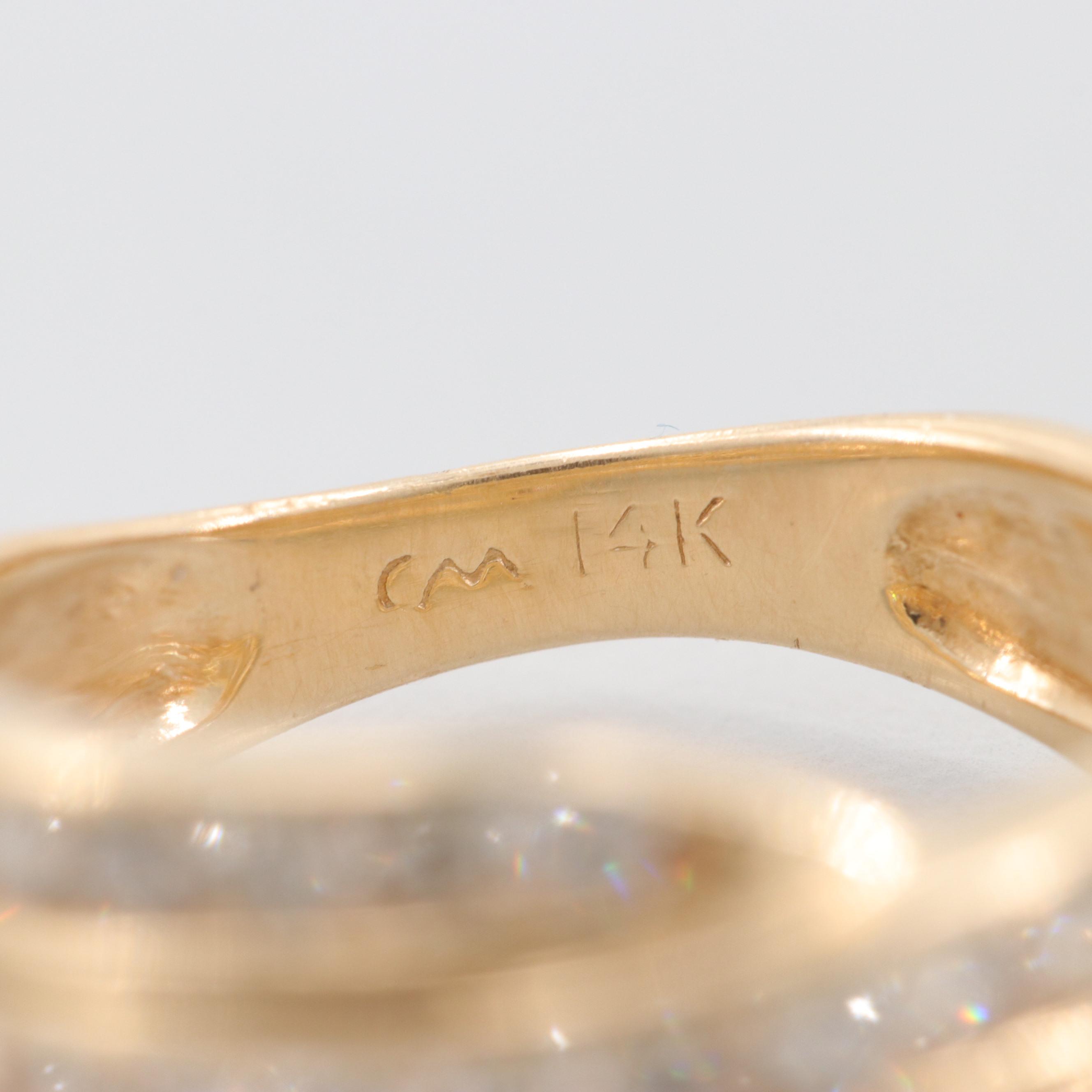 14K Yellow Gold 1.00 CTW Diamond Ring