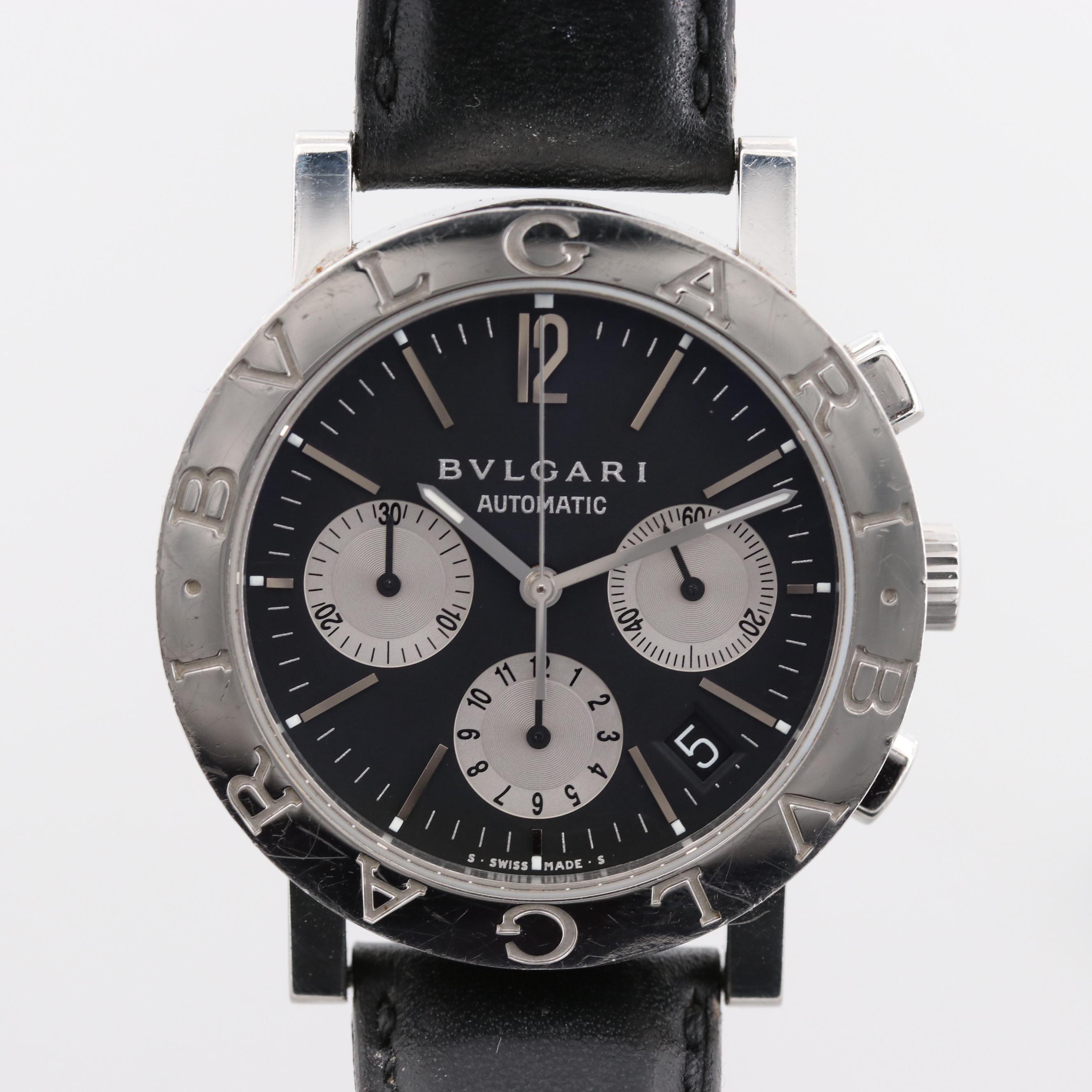 Bulgari Bulgari Stainless Steel Automatic Chronograph Watch