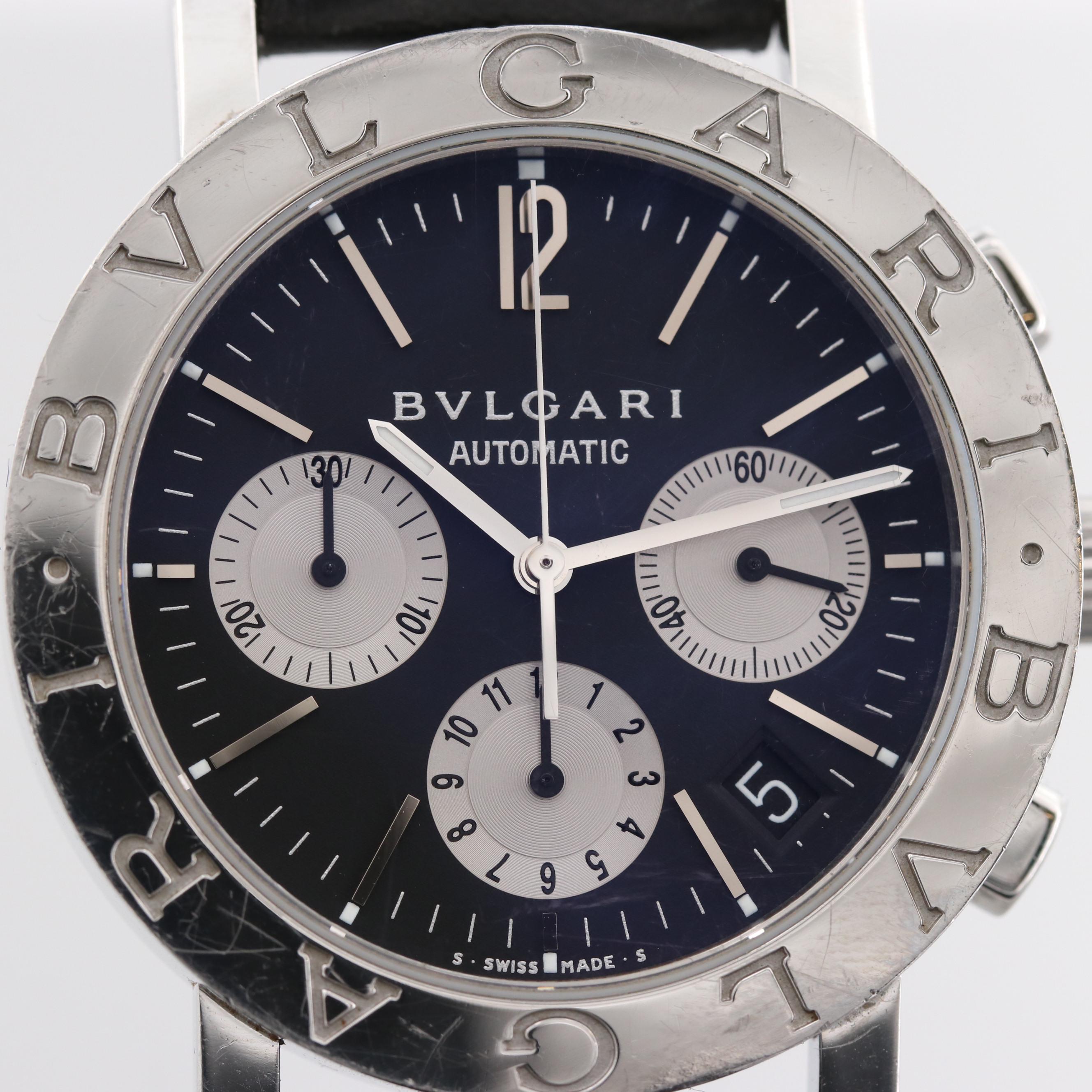 Bulgari Bulgari Stainless Steel Automatic Chronograph Watch