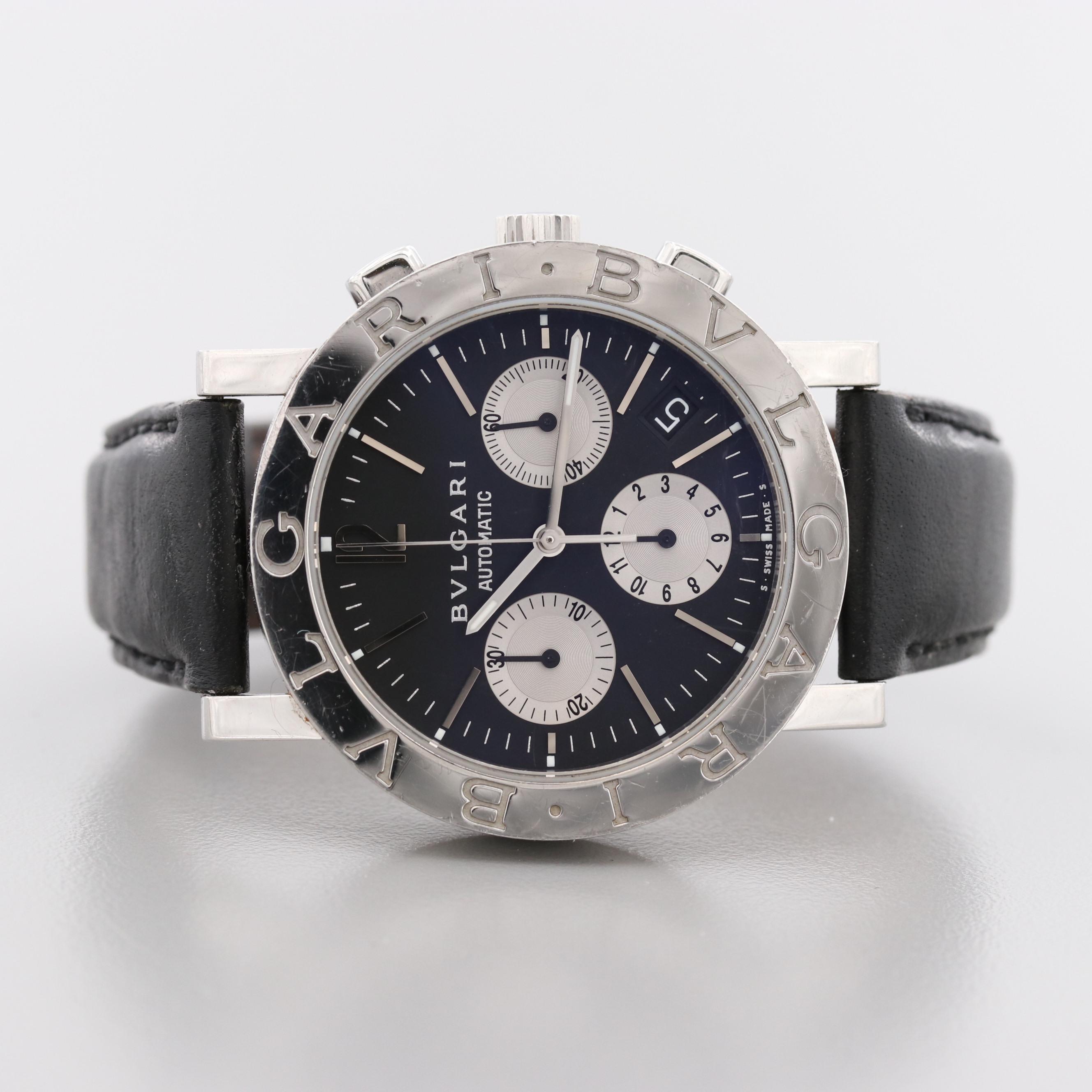 Bulgari Bulgari Stainless Steel Automatic Chronograph Watch