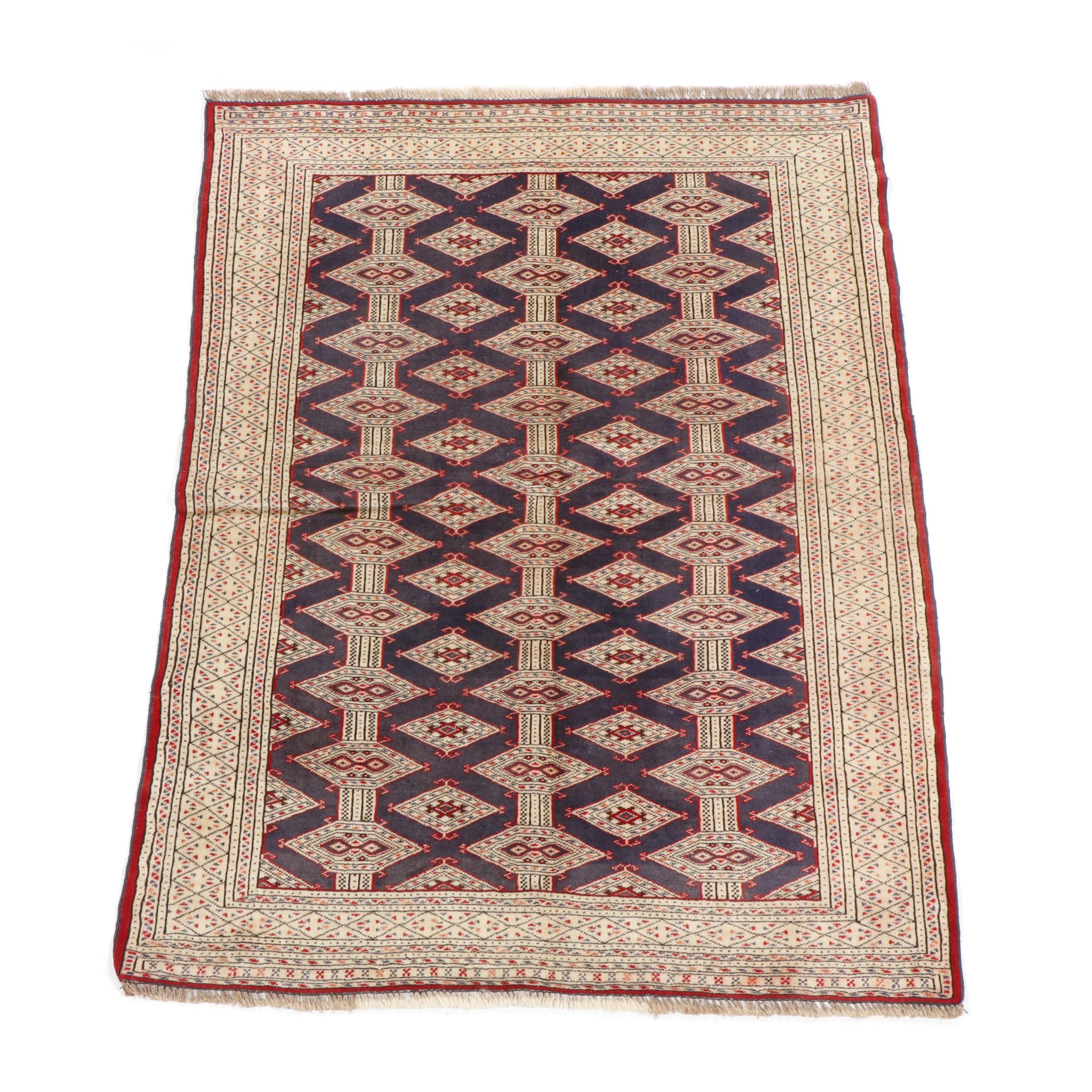 Hand-Knotted Persian Baluch Wool Rug