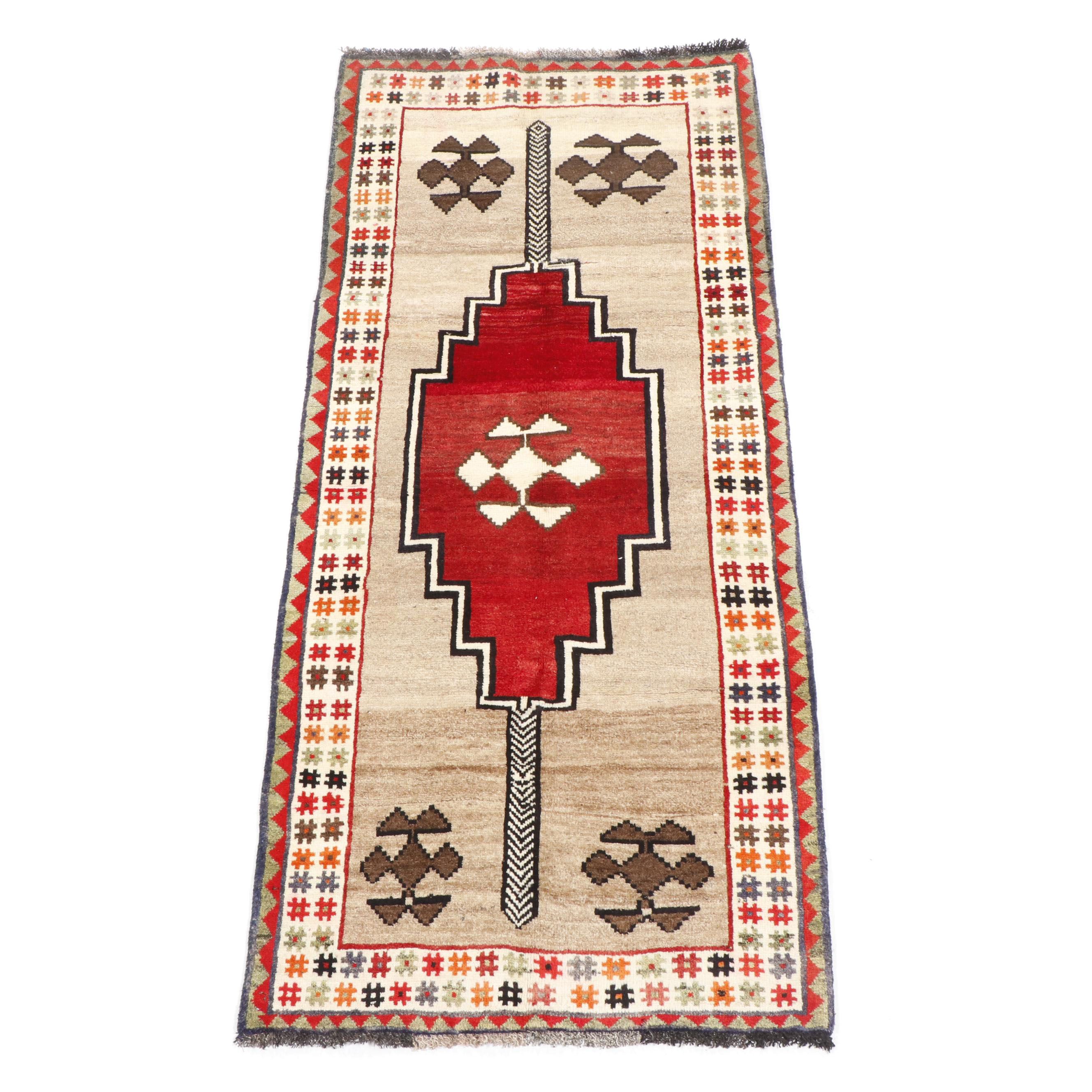 Hand-Knotted Persian Gabbeh Wool Rug