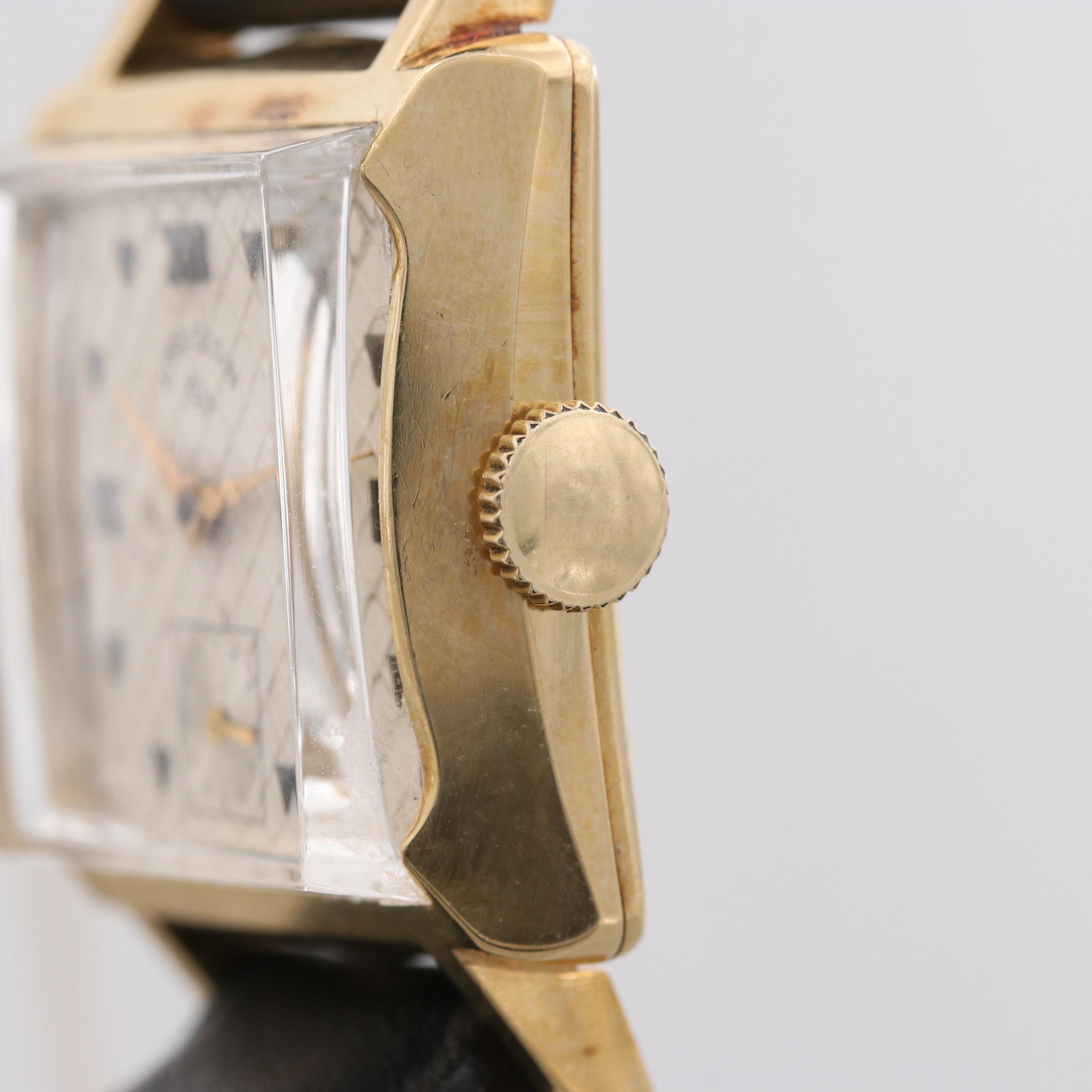 Circa 1950s Lord Elgin 14K Yellow Gold Watch