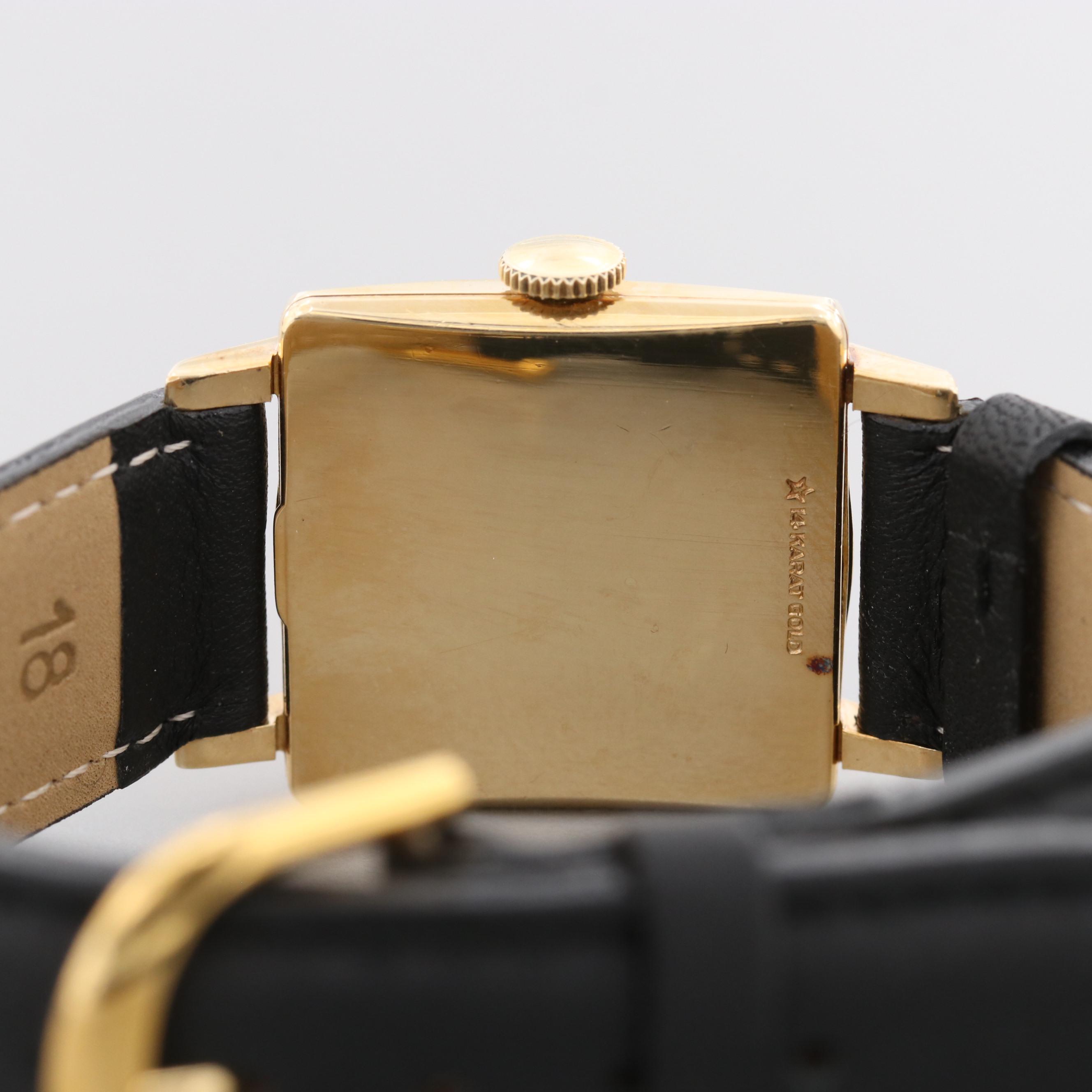 Circa 1950s Lord Elgin 14K Yellow Gold Watch