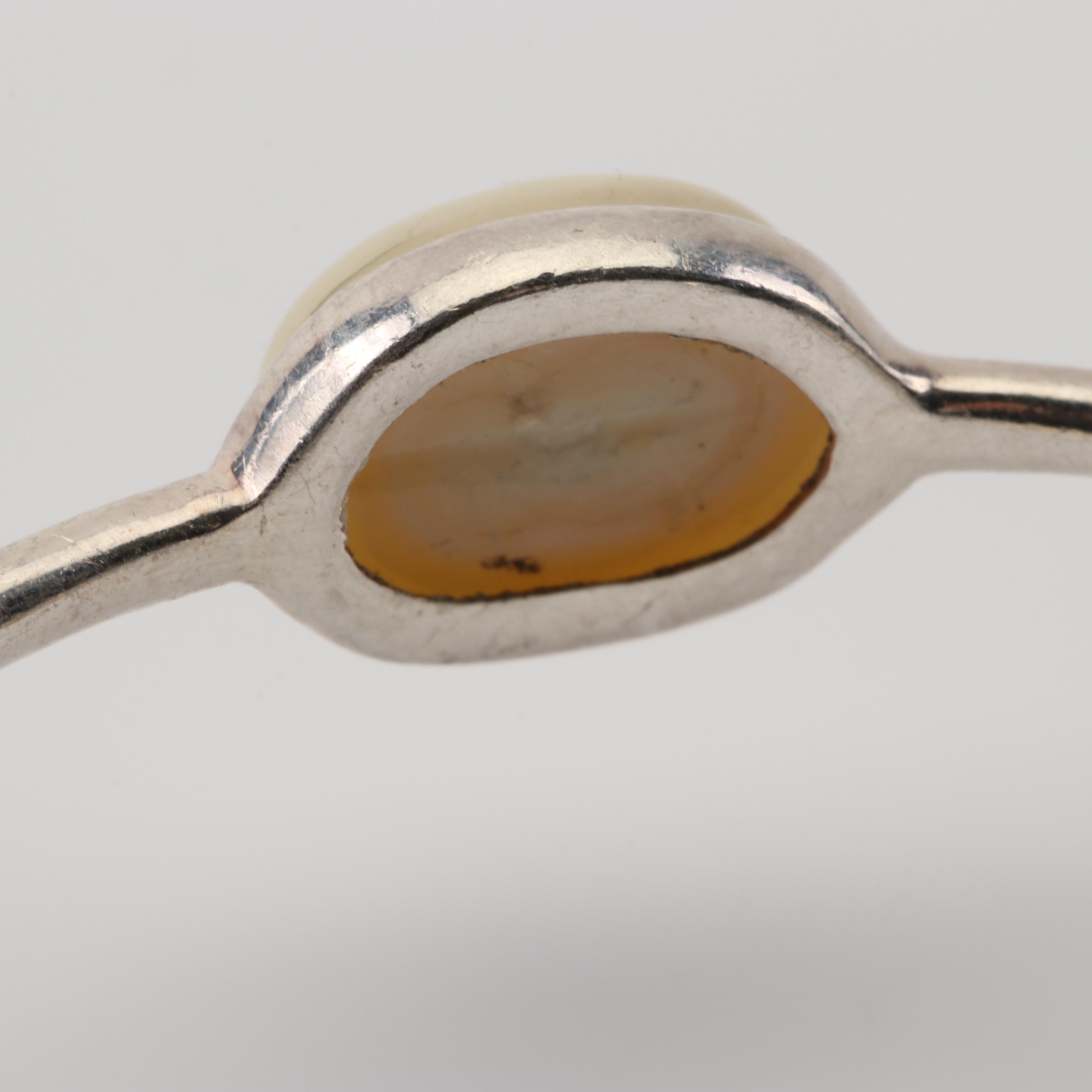 Sterling Silver Freshwater Pearl Bangle Bracelet