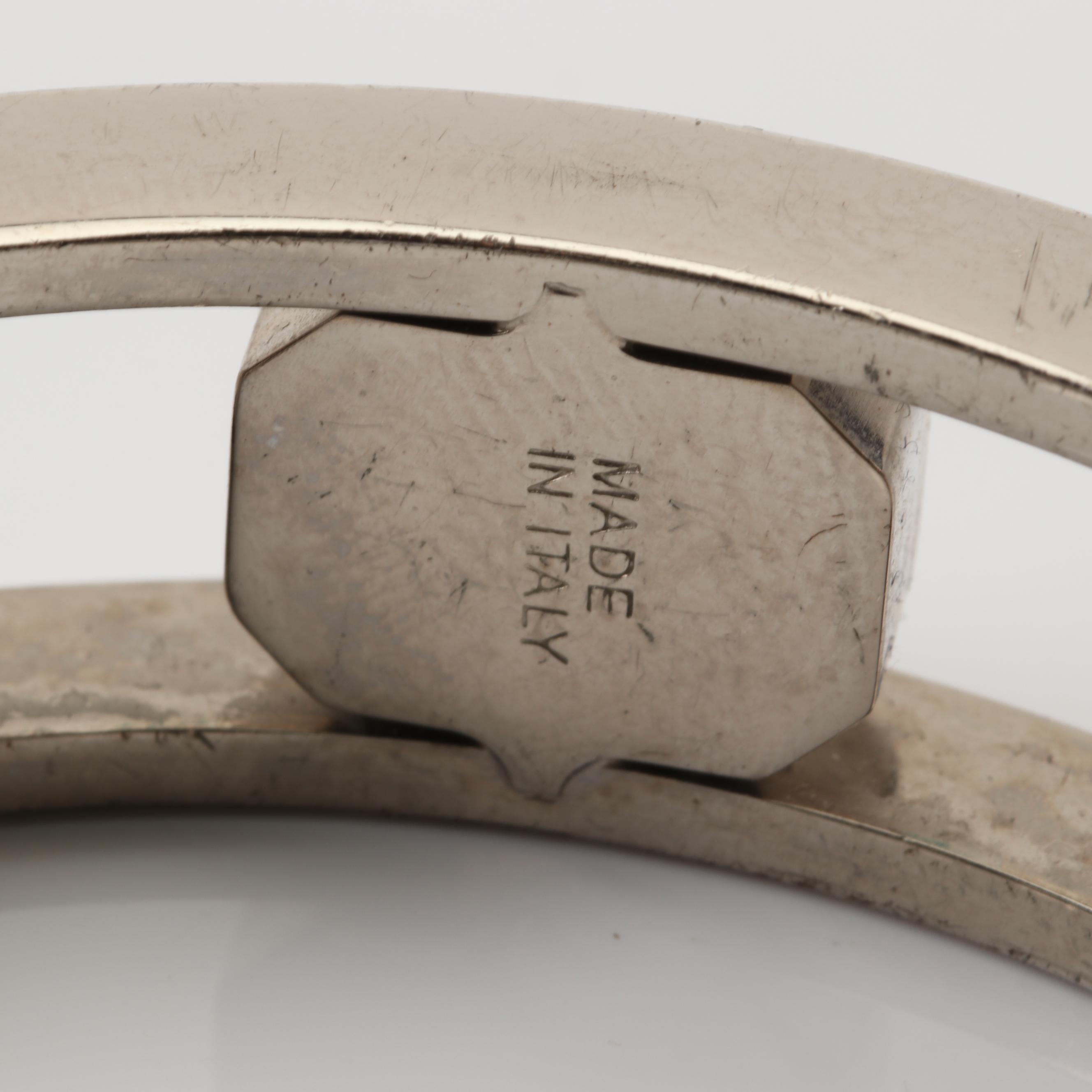 Michael Teperson Bezel Set Glass Gemstone Bangle Bracelet