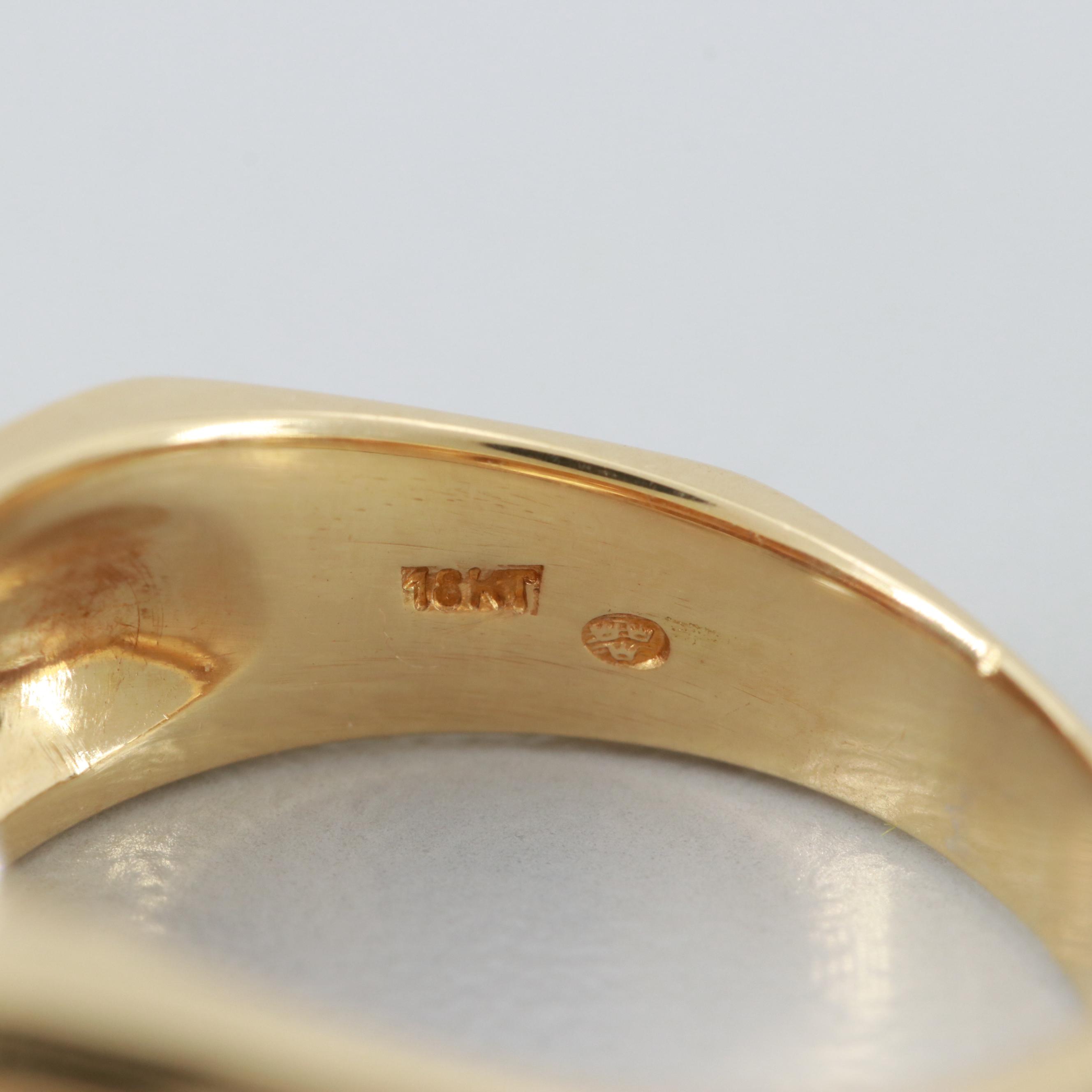 18K Yellow Gold Diamond Ring