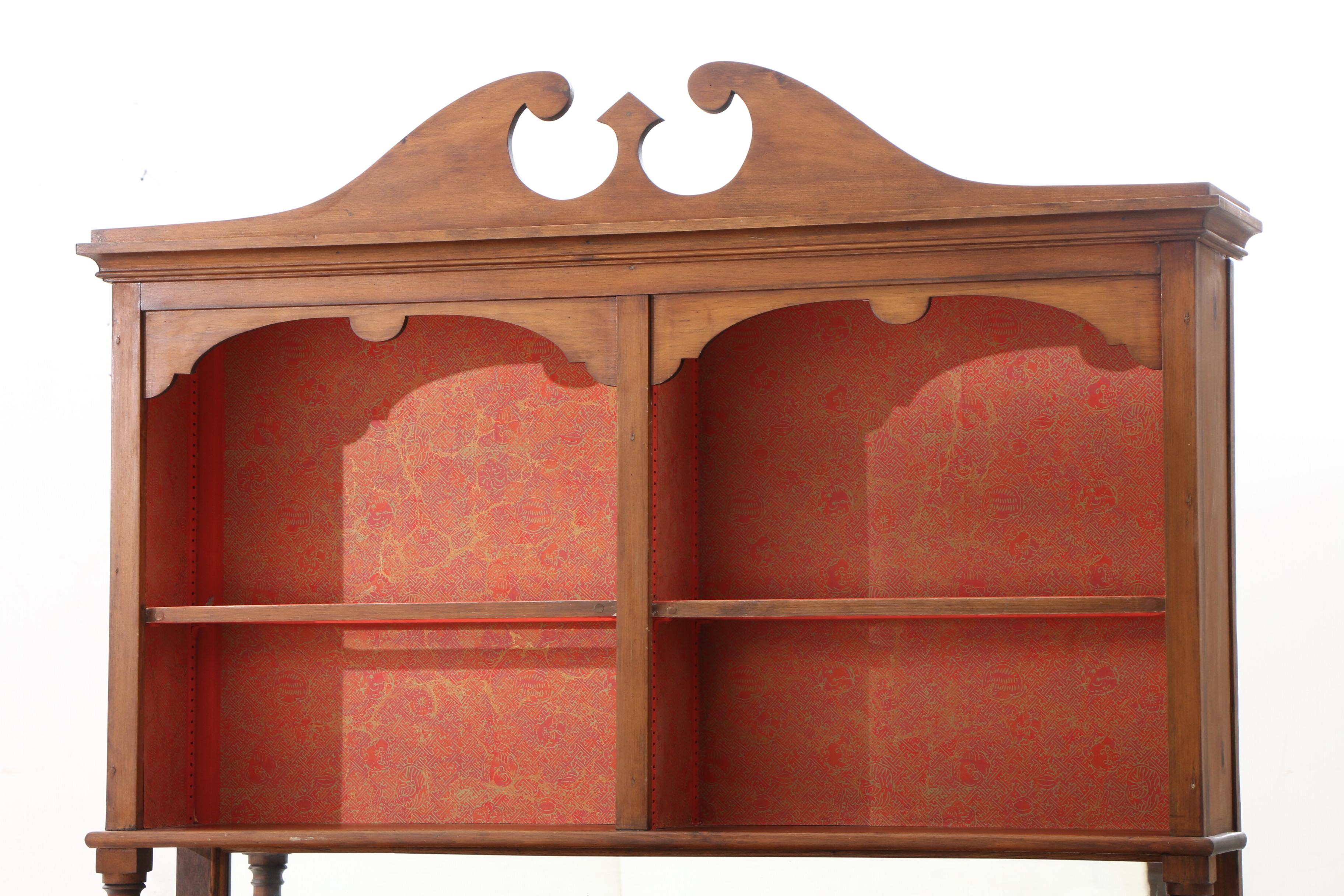 Colonial Revival Pine and Mixed Woods Side Server by Rowe & Giles, Mid 20th c.