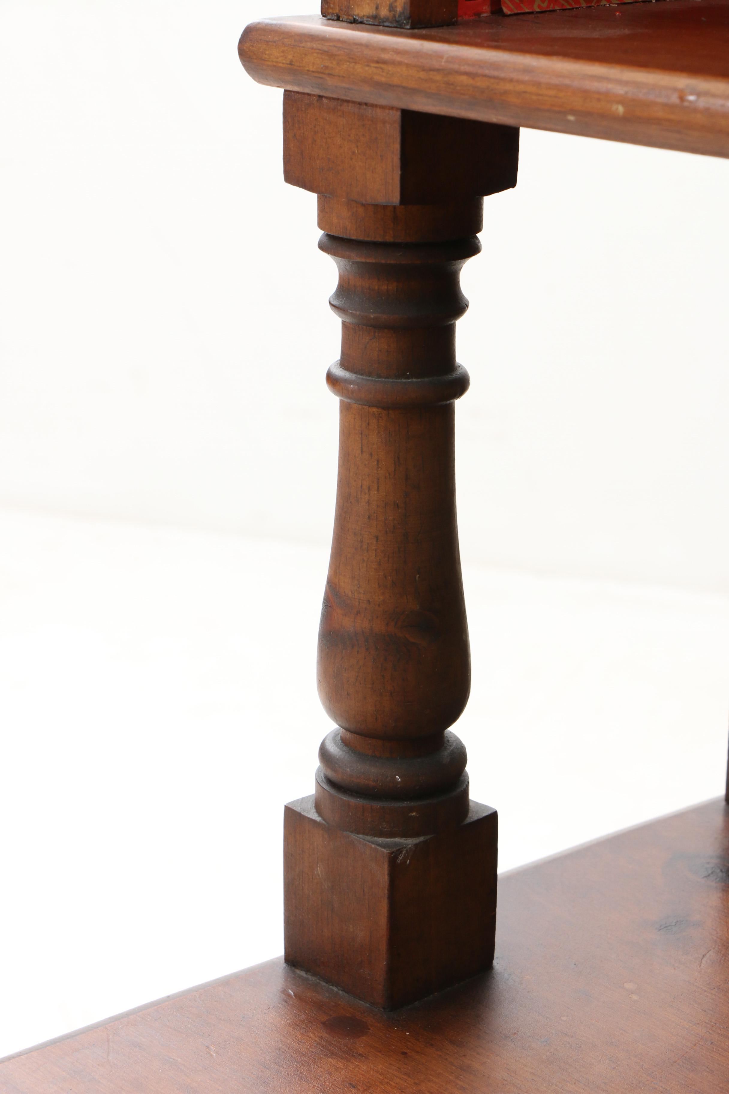 Colonial Revival Pine and Mixed Woods Side Server by Rowe & Giles, Mid 20th c.