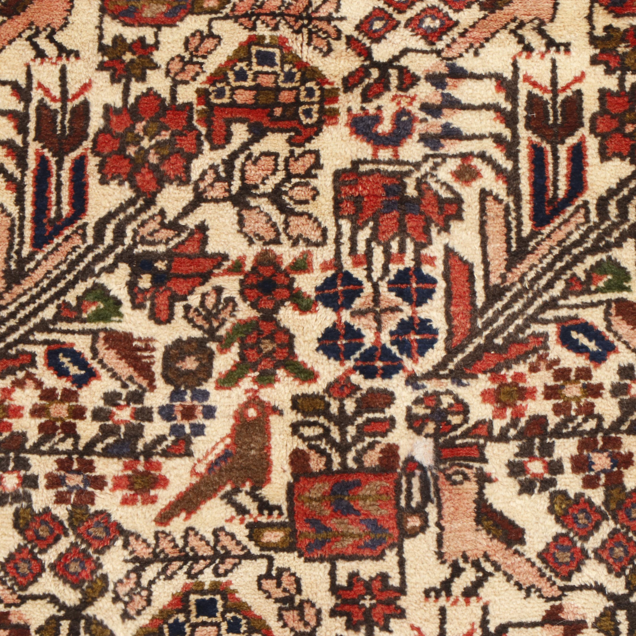 Hand-Knotted Persian Afshar Wool Rug