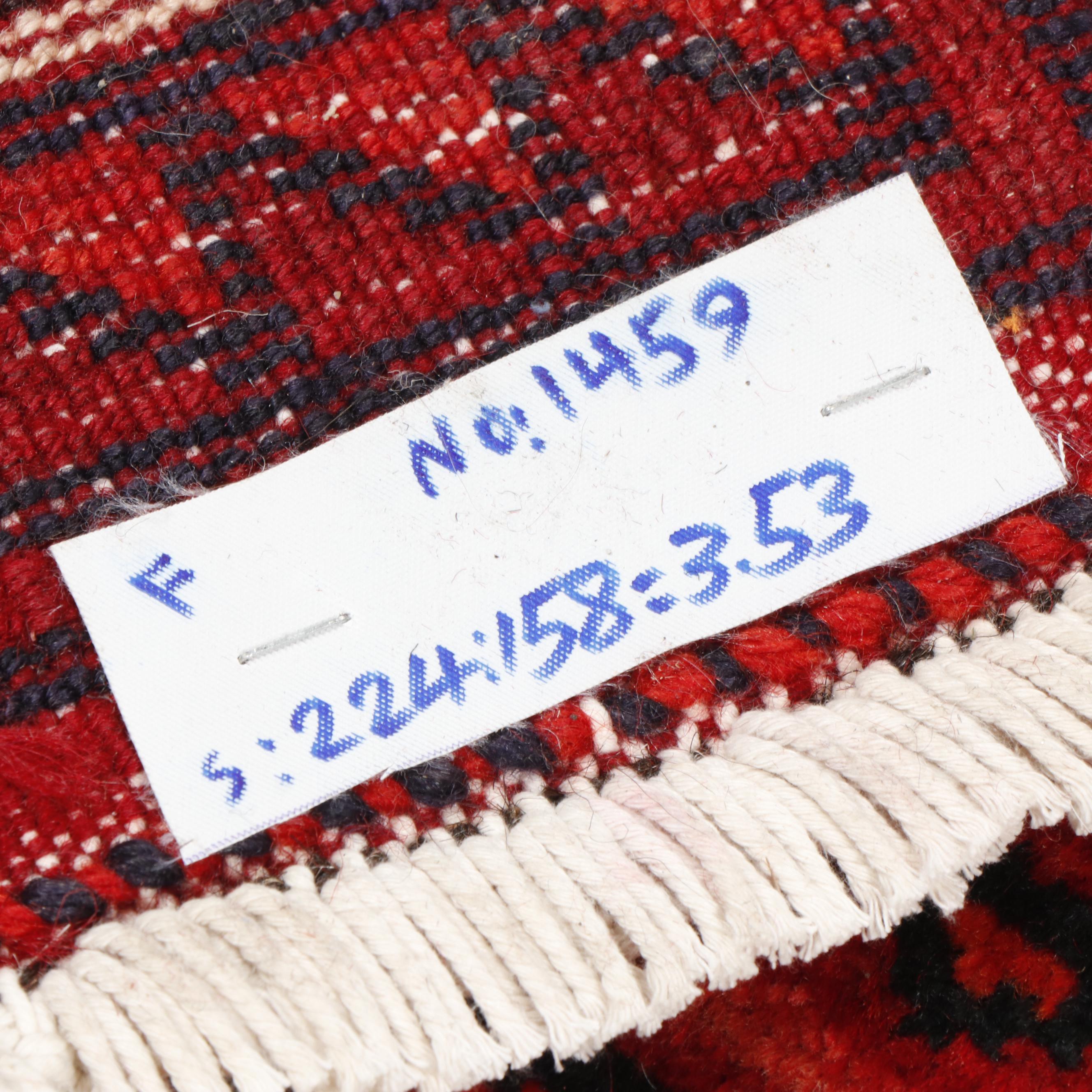 Hand-Knotted Caucasian Kazak Wool Rug