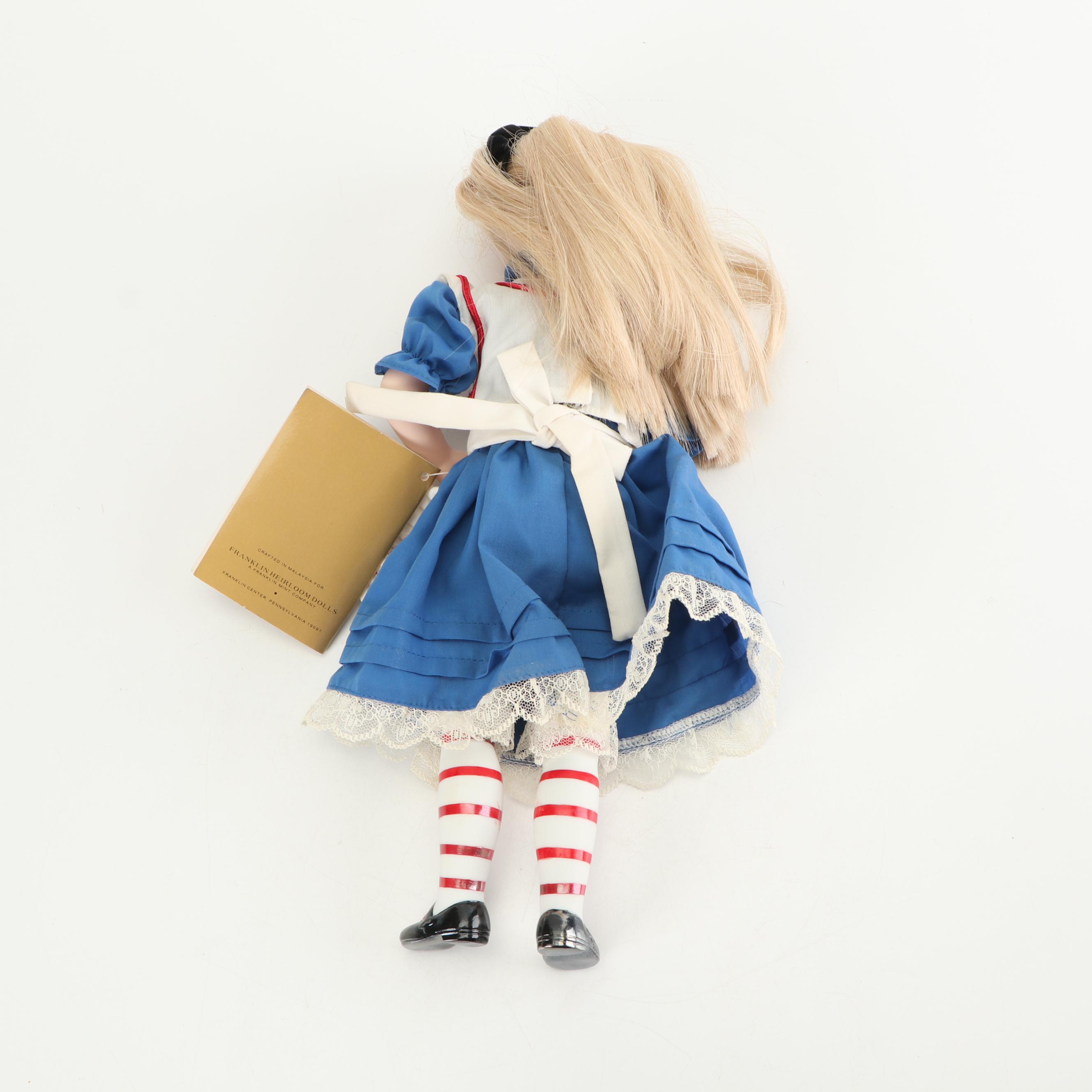 Franklin Heirloom "Alice in Wonderland" Porcelain Doll by Carol Lawson