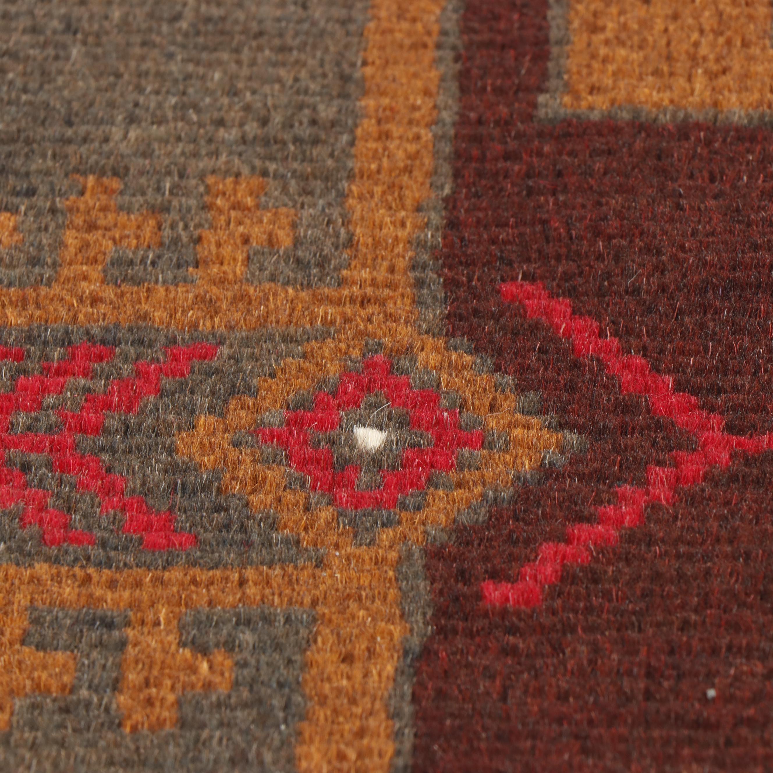 Contemporary Hand-Knotted Pakistani Baluch Wool Rug