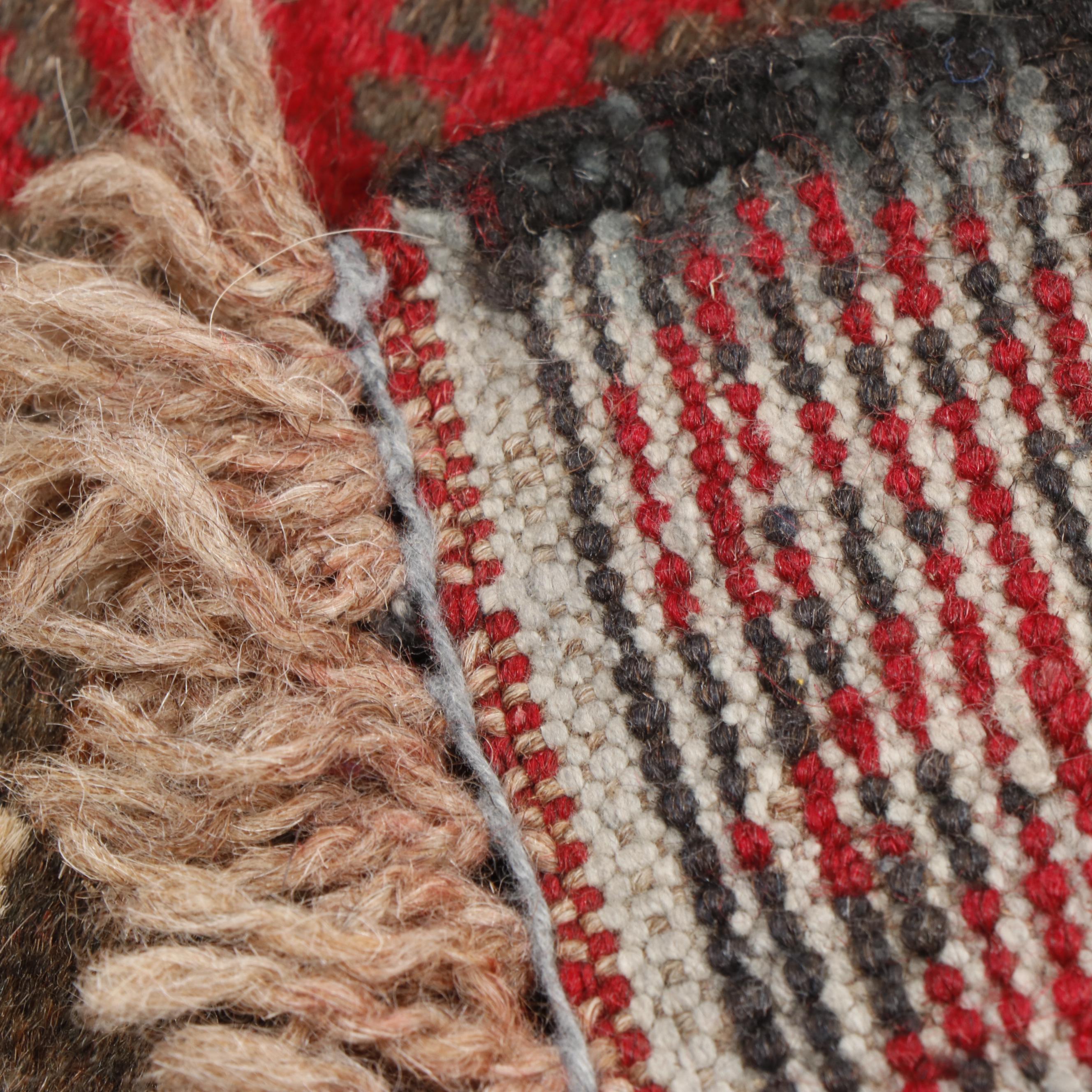 Contemporary Hand-Knotted Pakistani Baluch Wool Rug