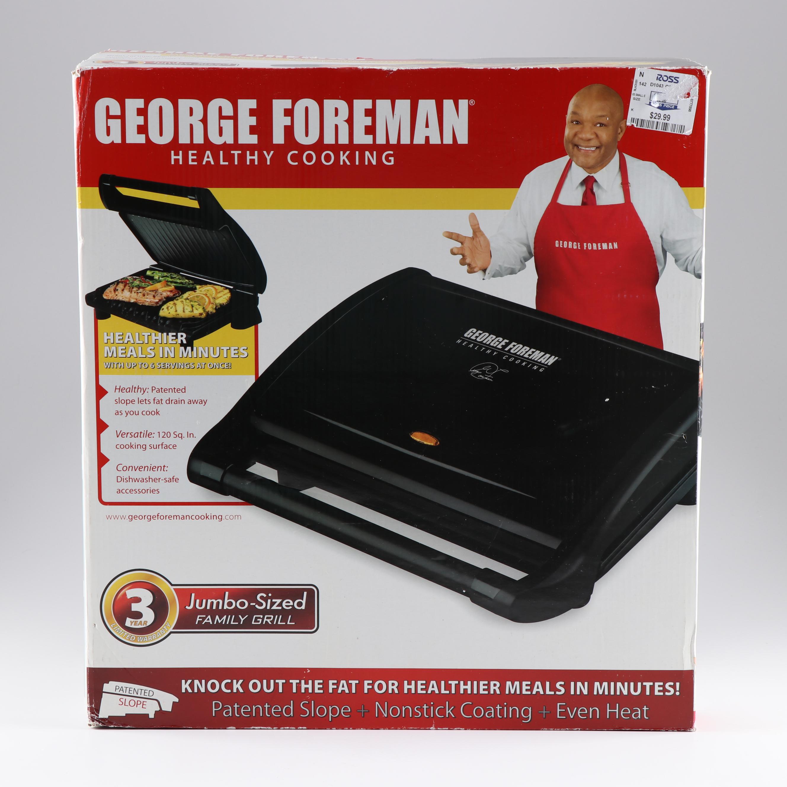 George Foreman Indoor Family Grill and Baby George Rotisserie