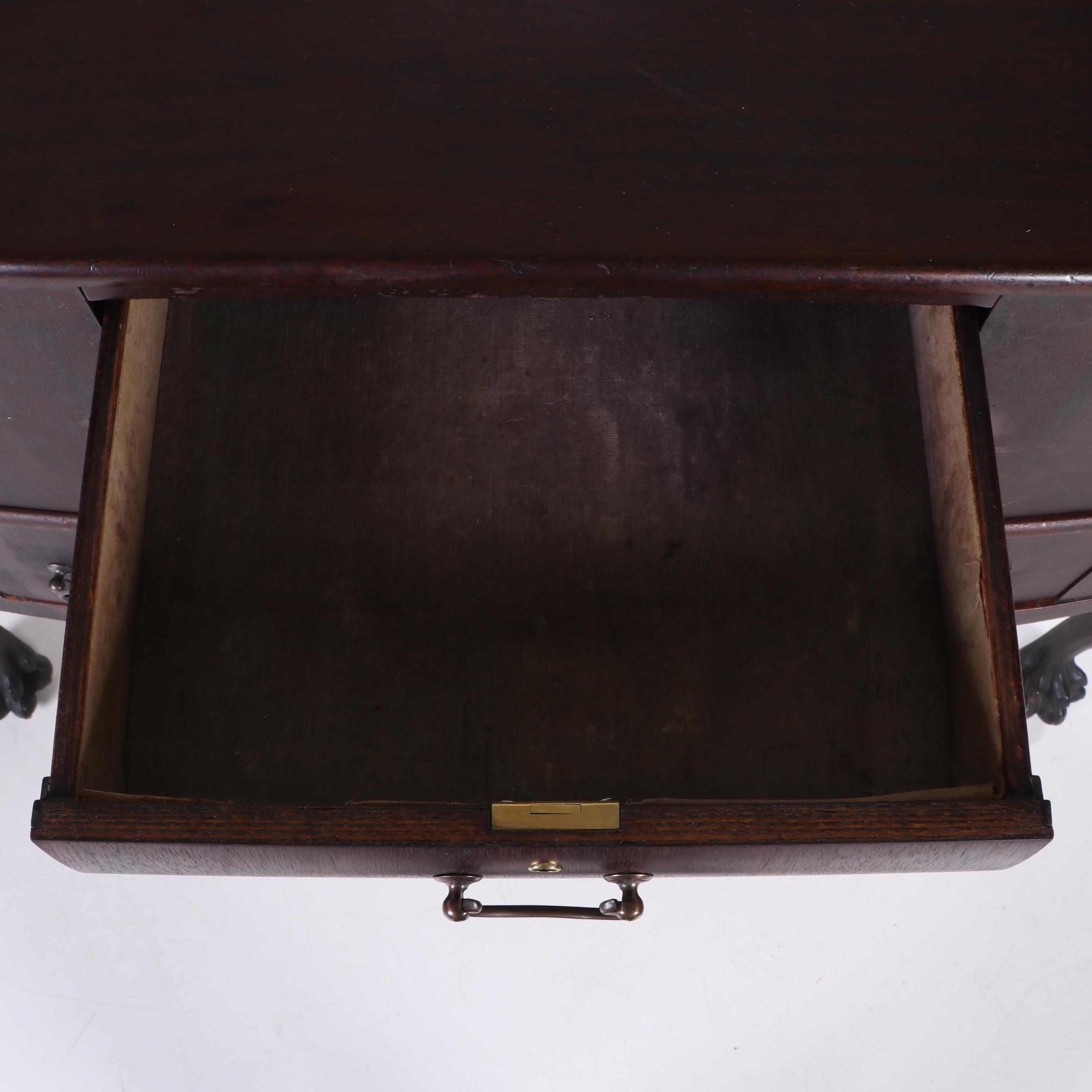 Chippendale Style Mahogany and Leaded Glass Sideboard, Early 20th Century