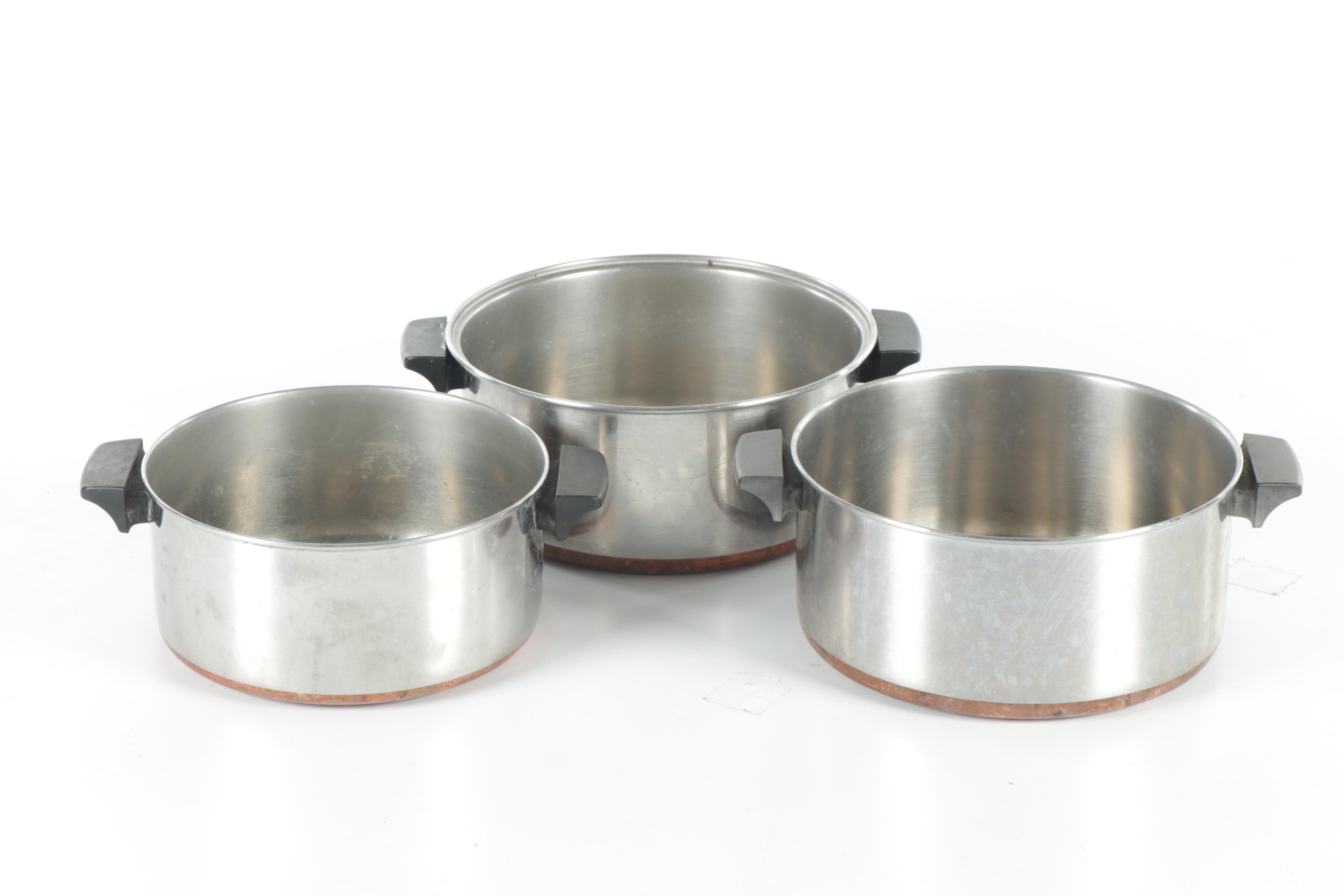 Collection of Revere Ware Pots and Pans