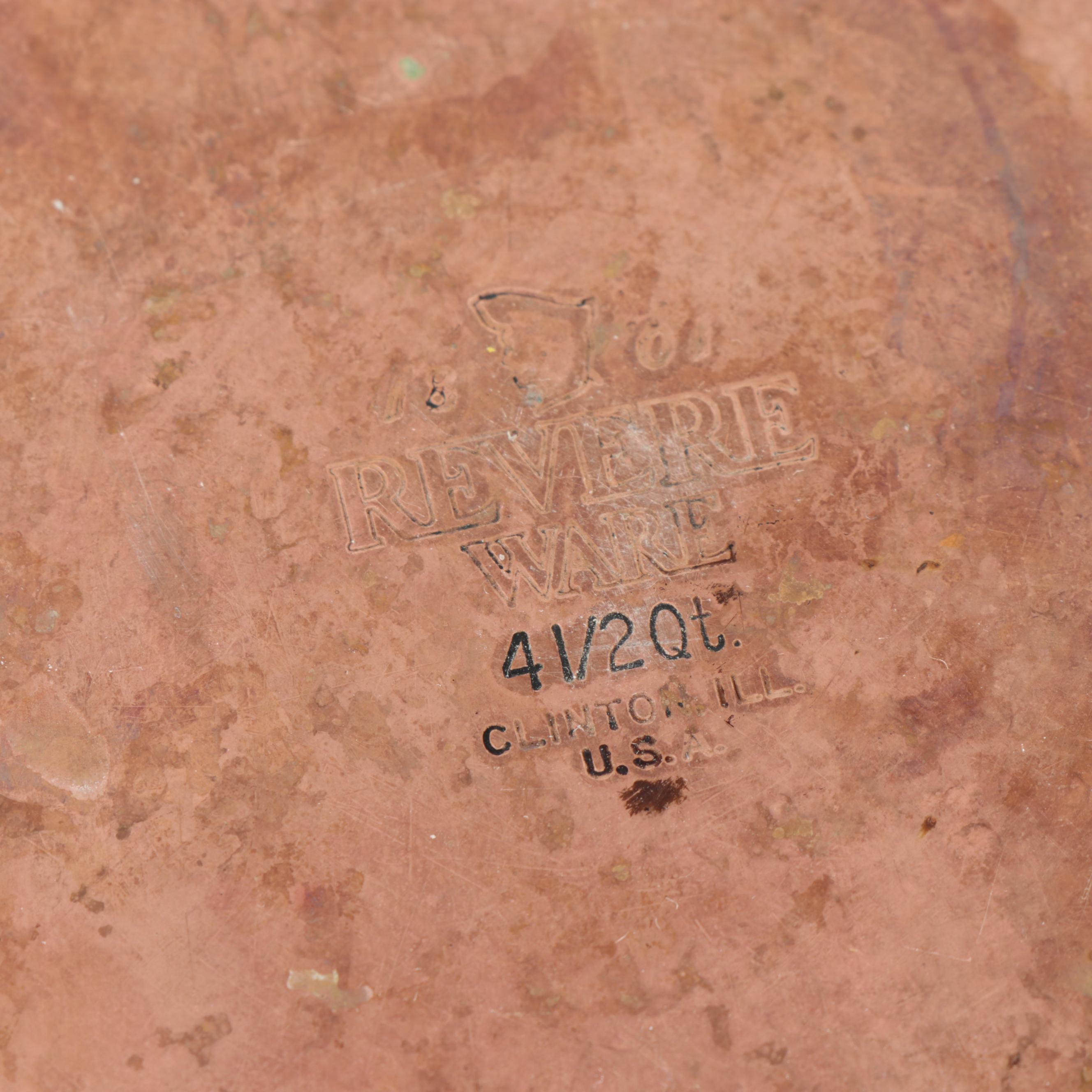 Collection of Revere Ware Pots and Pans